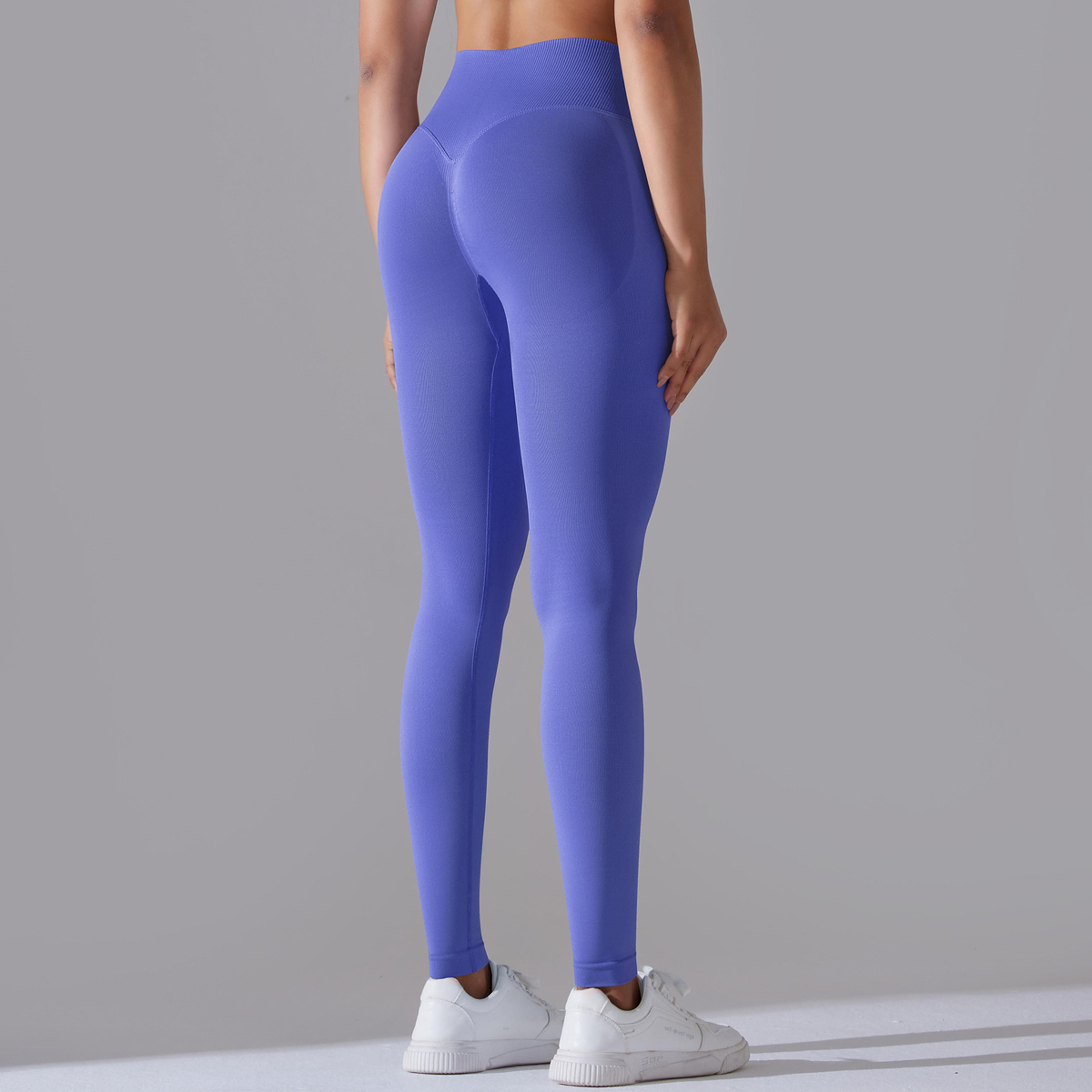 Womens Seamless High Waist Yoga Leggings With Crossover Waistband And ButtLifting Design 4
