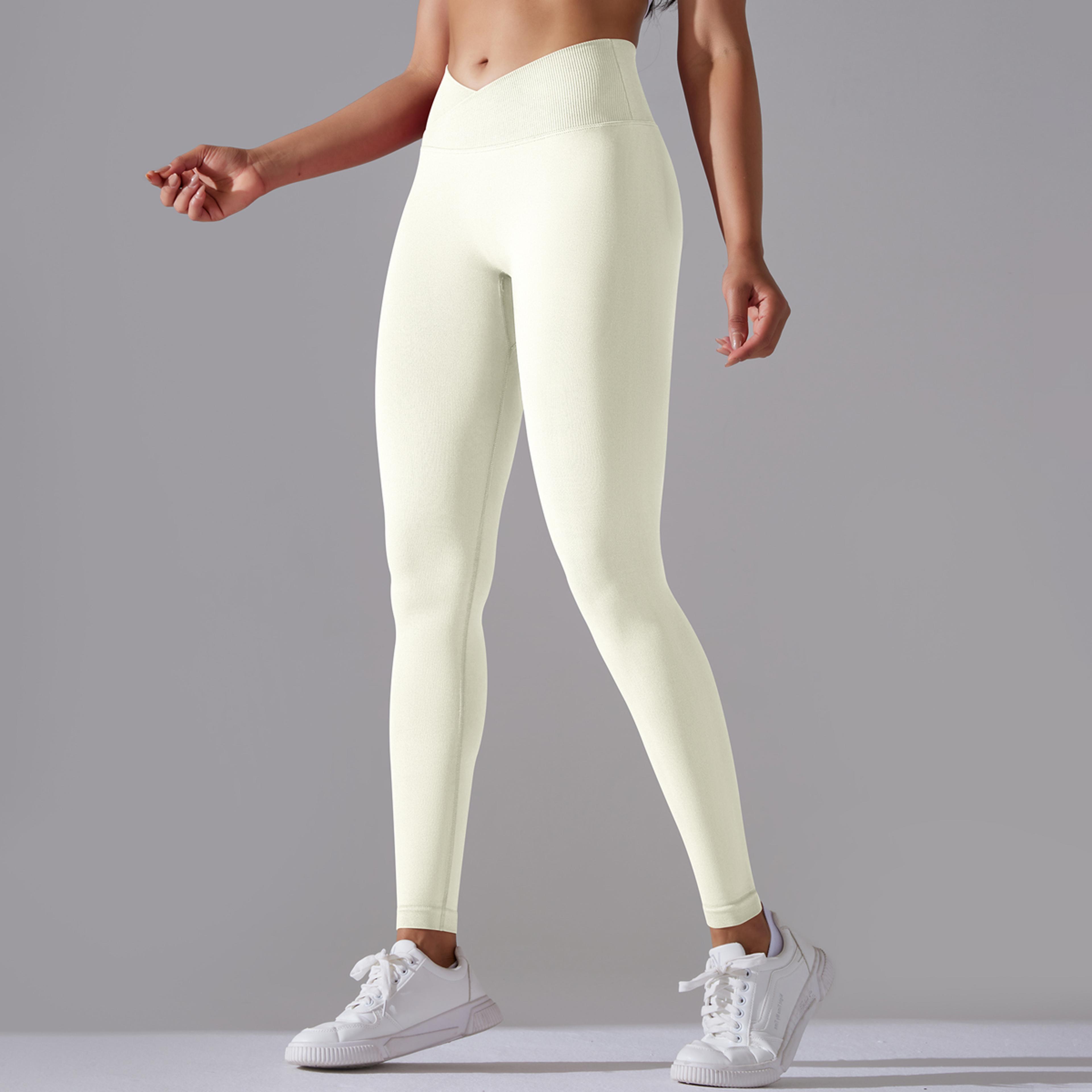 Womens Seamless High Waist Yoga Leggings With Crossover Waistband And ButtLifting Design 20