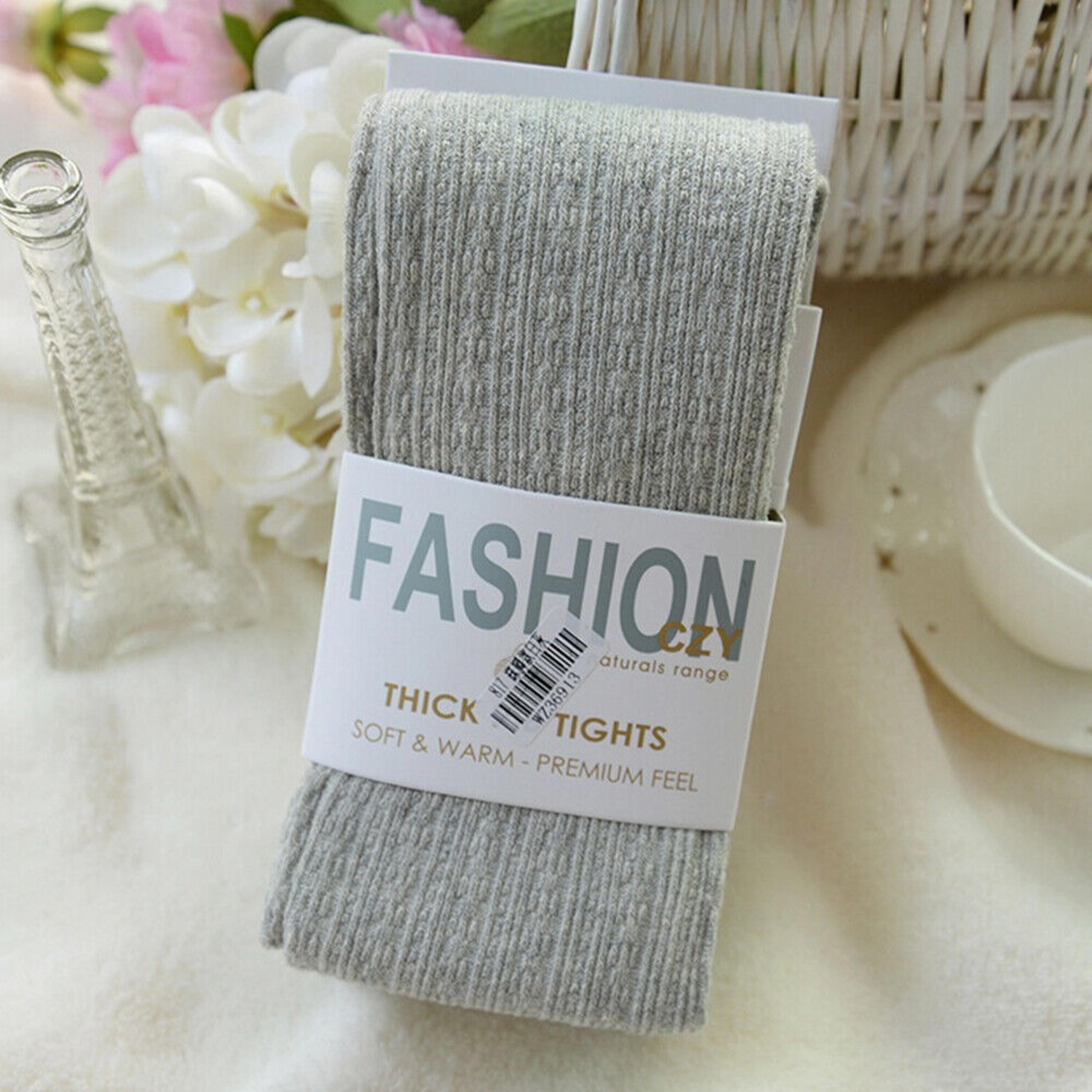 Womens Thermal Cotton Footed Tights High Stretch Knitted Winter Pantyhose 10