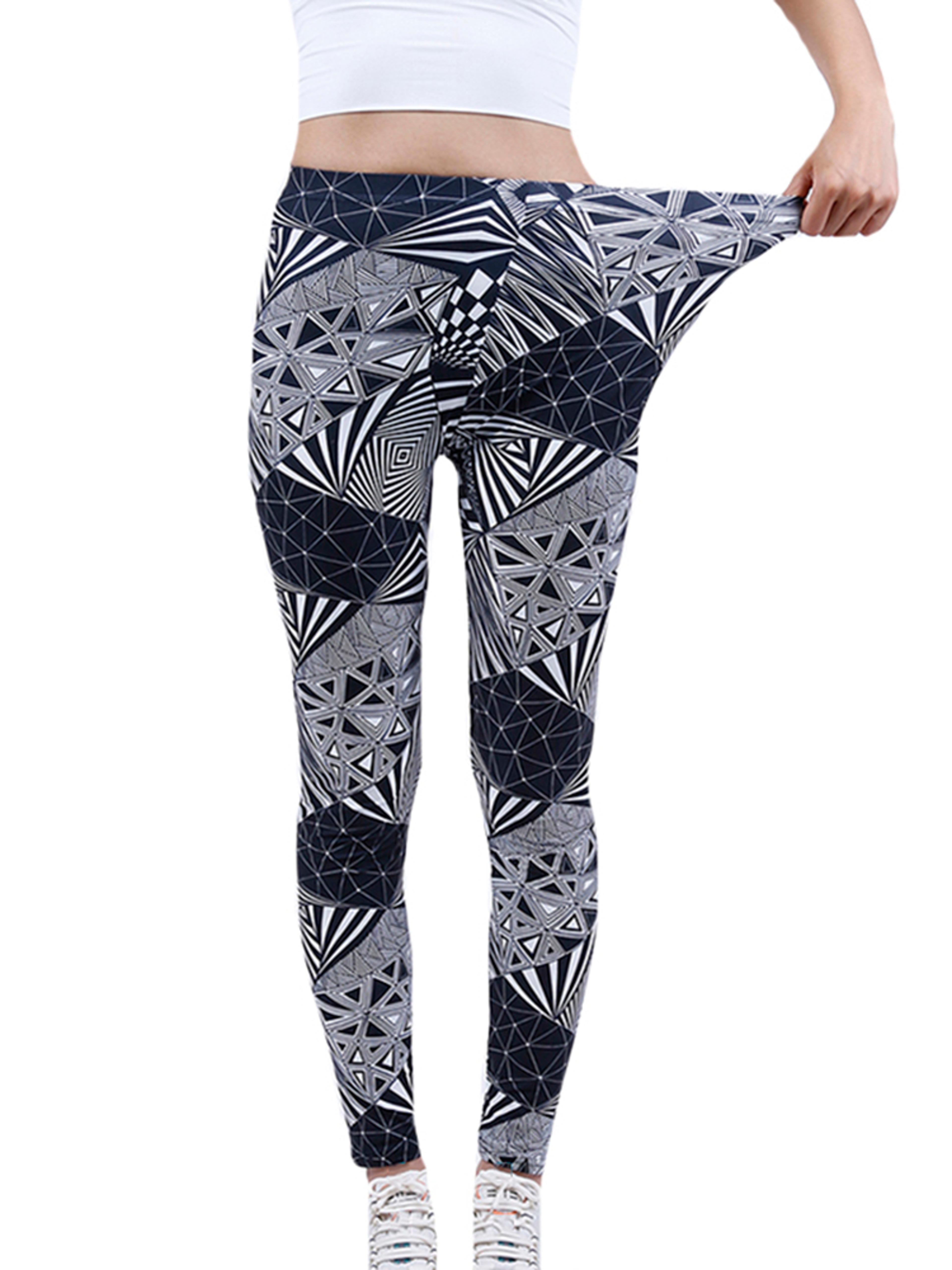 Womens Floral Print Leggings With MidRise Waist And Stretch Fabric 15