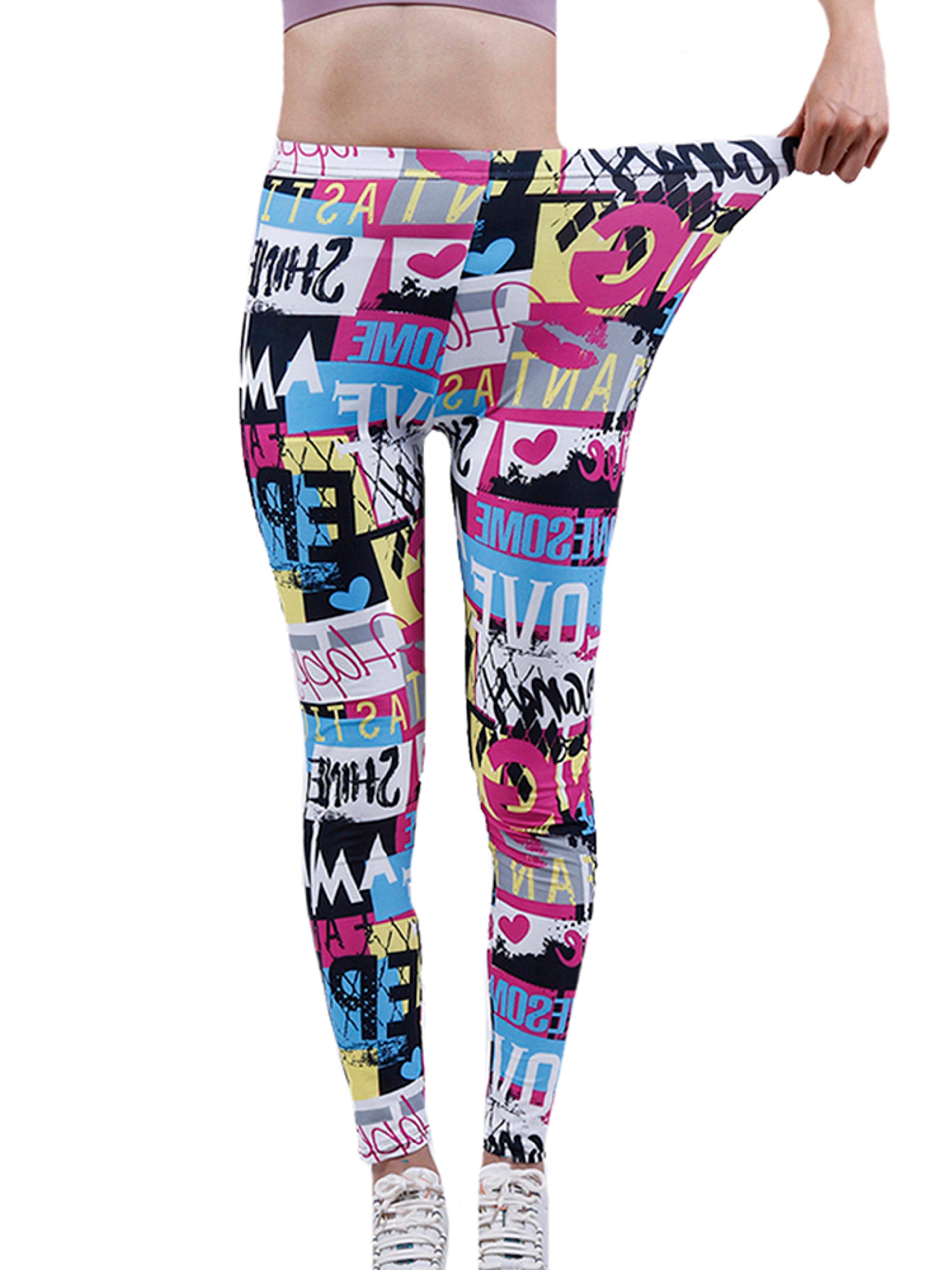 Womens Floral Print Leggings With MidRise Waist And Stretch Fabric 23