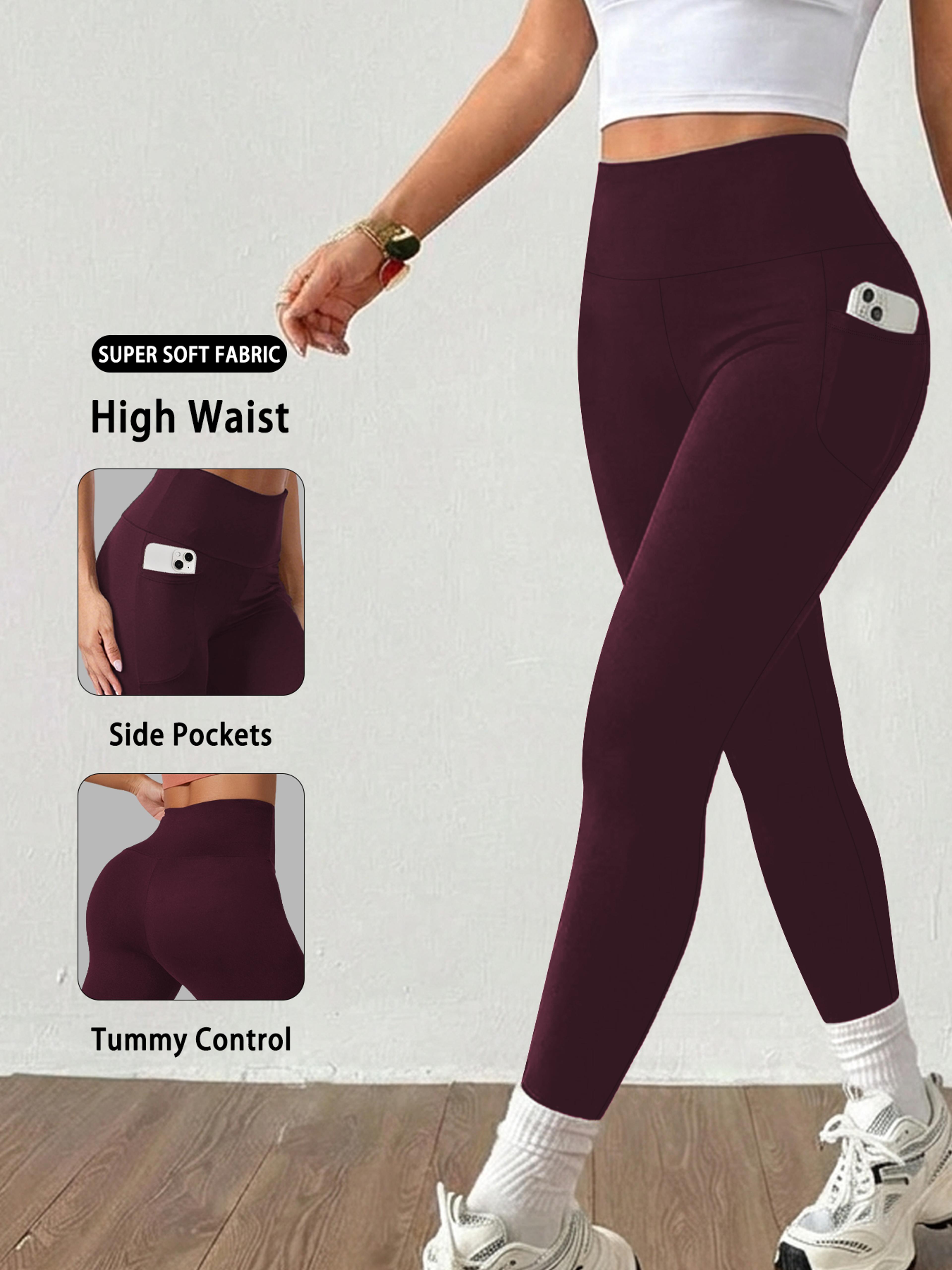 Womens High Waisted Yoga Leggings With Pockets And Tummy Control 6