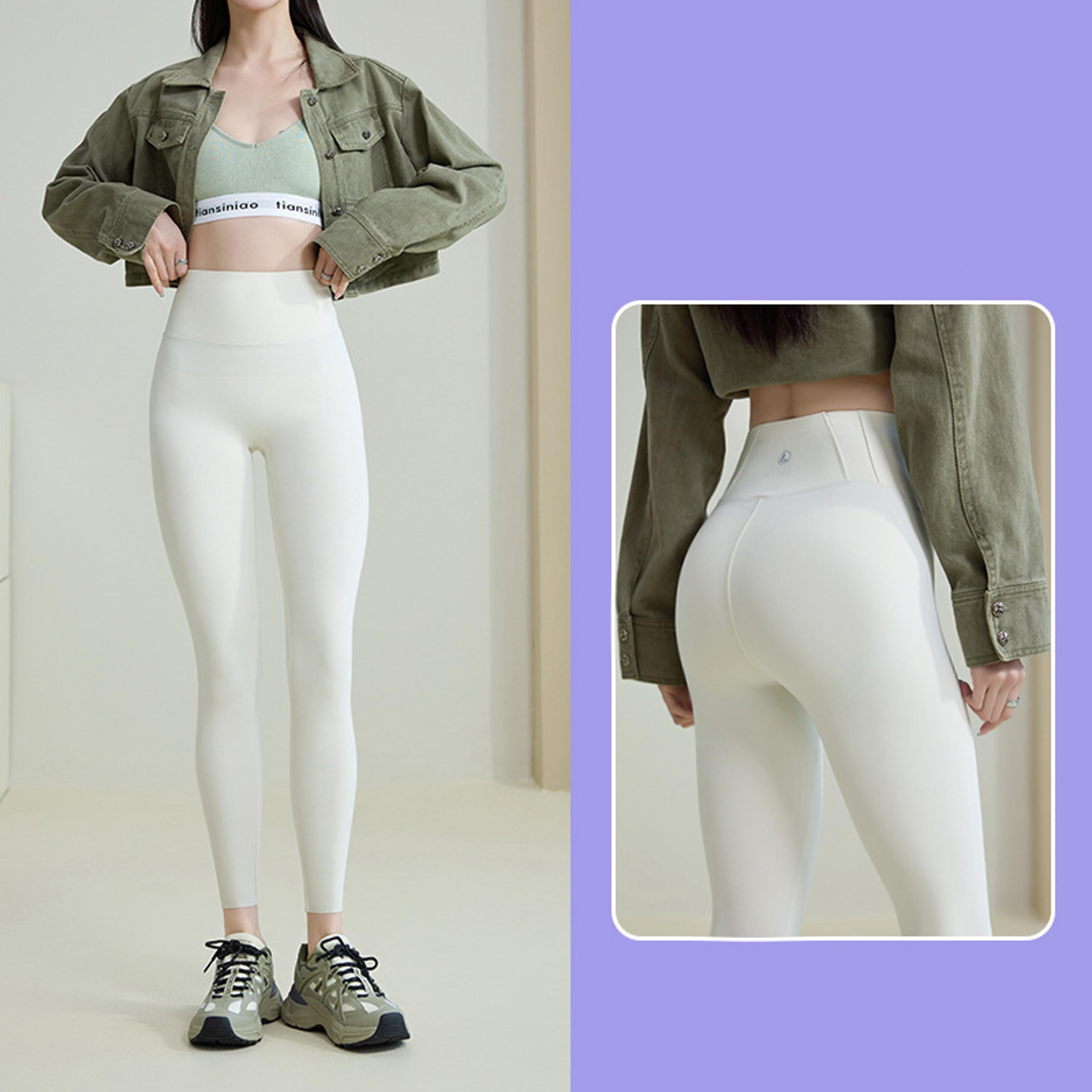 Womens HighWaisted Booty Lifting Yoga Leggings With Stretch Knit Fabric 3