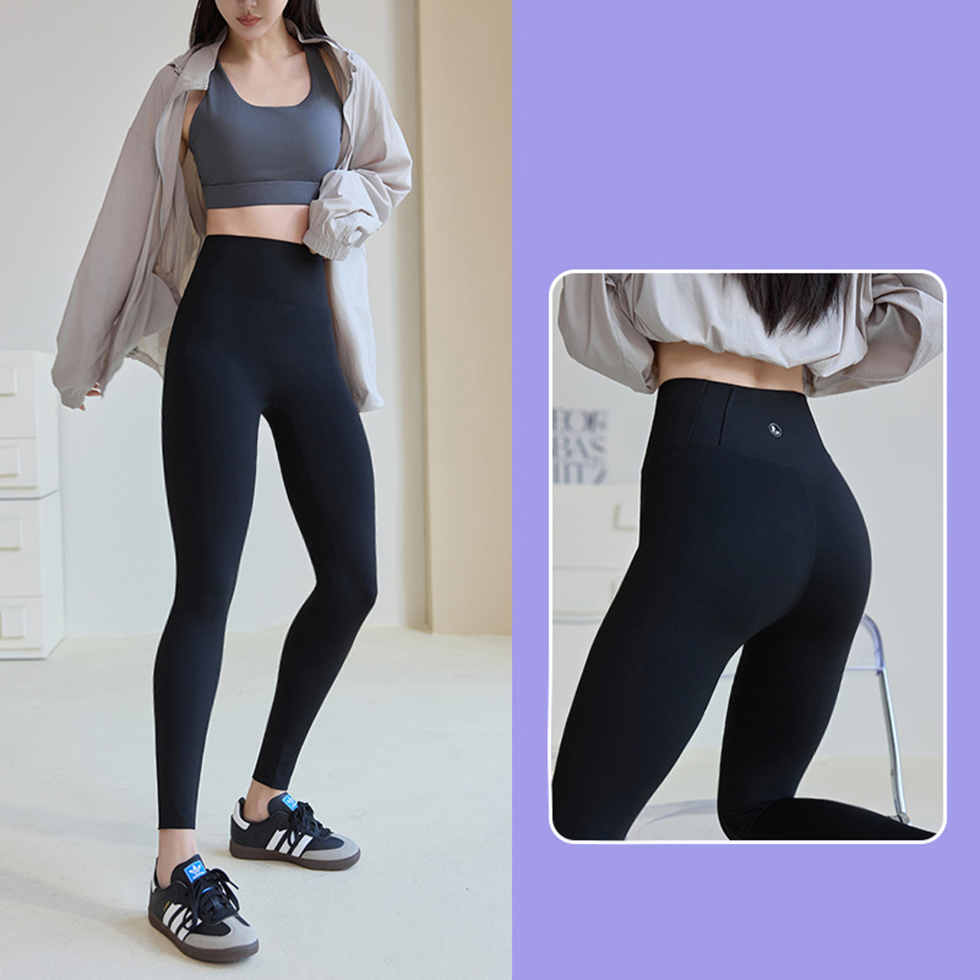 Womens HighWaisted Booty Lifting Yoga Leggings With Stretch Knit Fabric 4