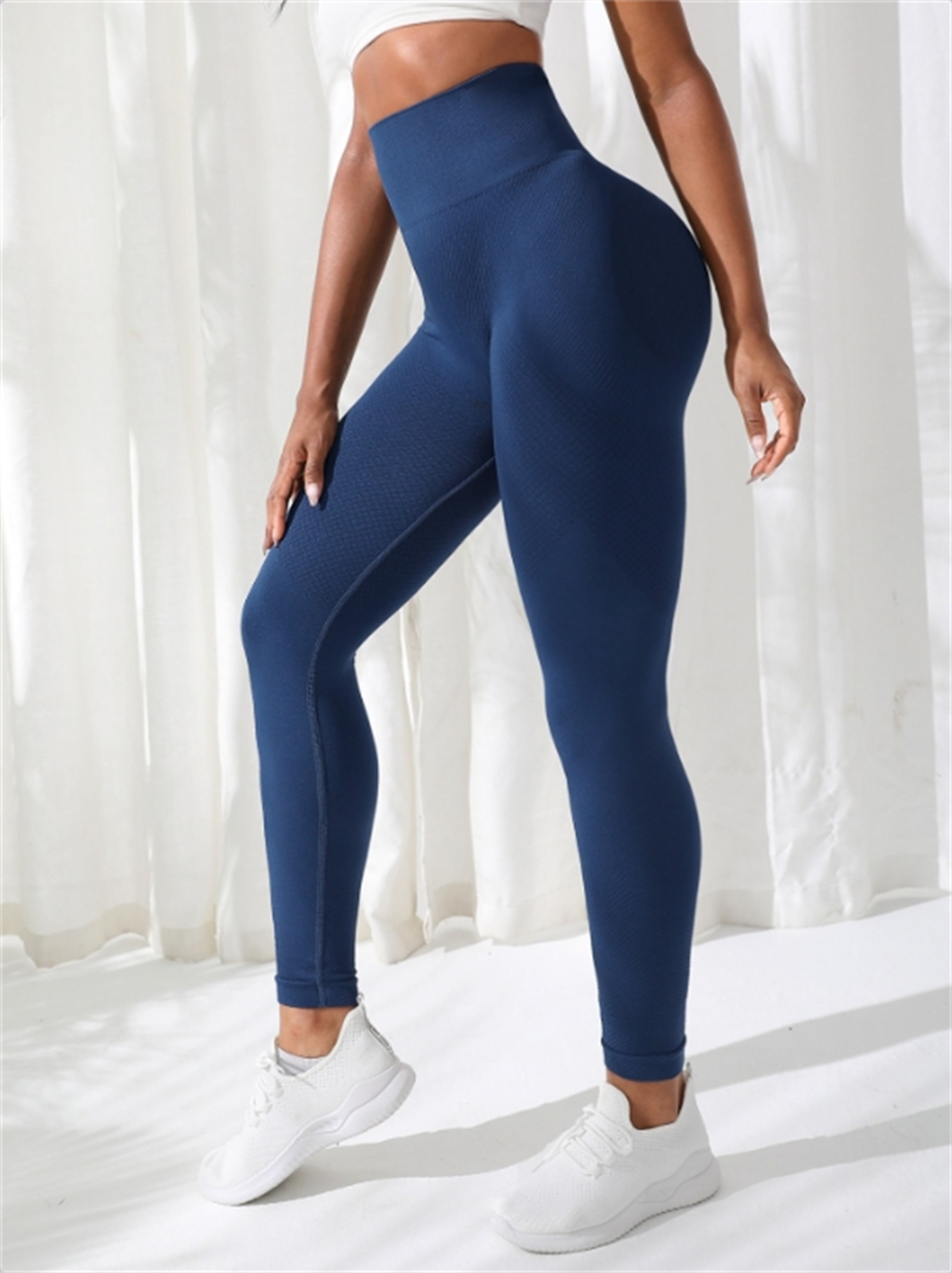 women's high waist seamless yoga leggings with stretchy booty lifting design