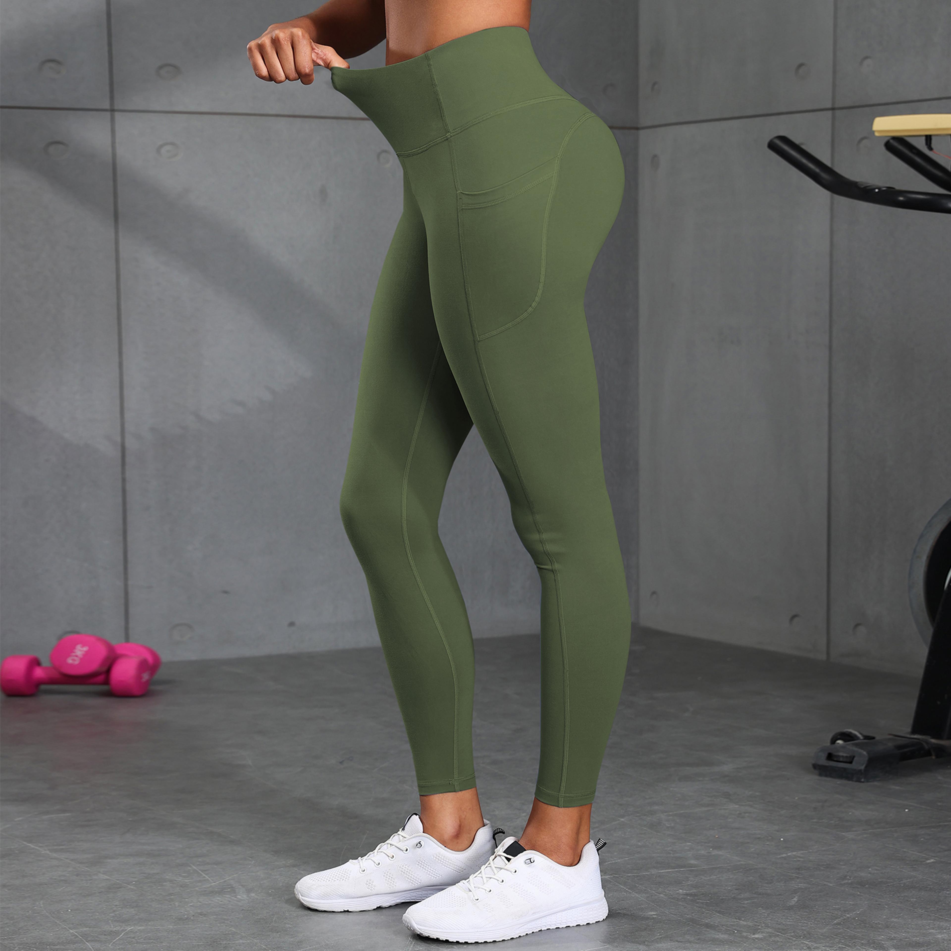 Womens High Waisted Yoga Leggings With Side Pockets And Booty Lifting Fit 4
