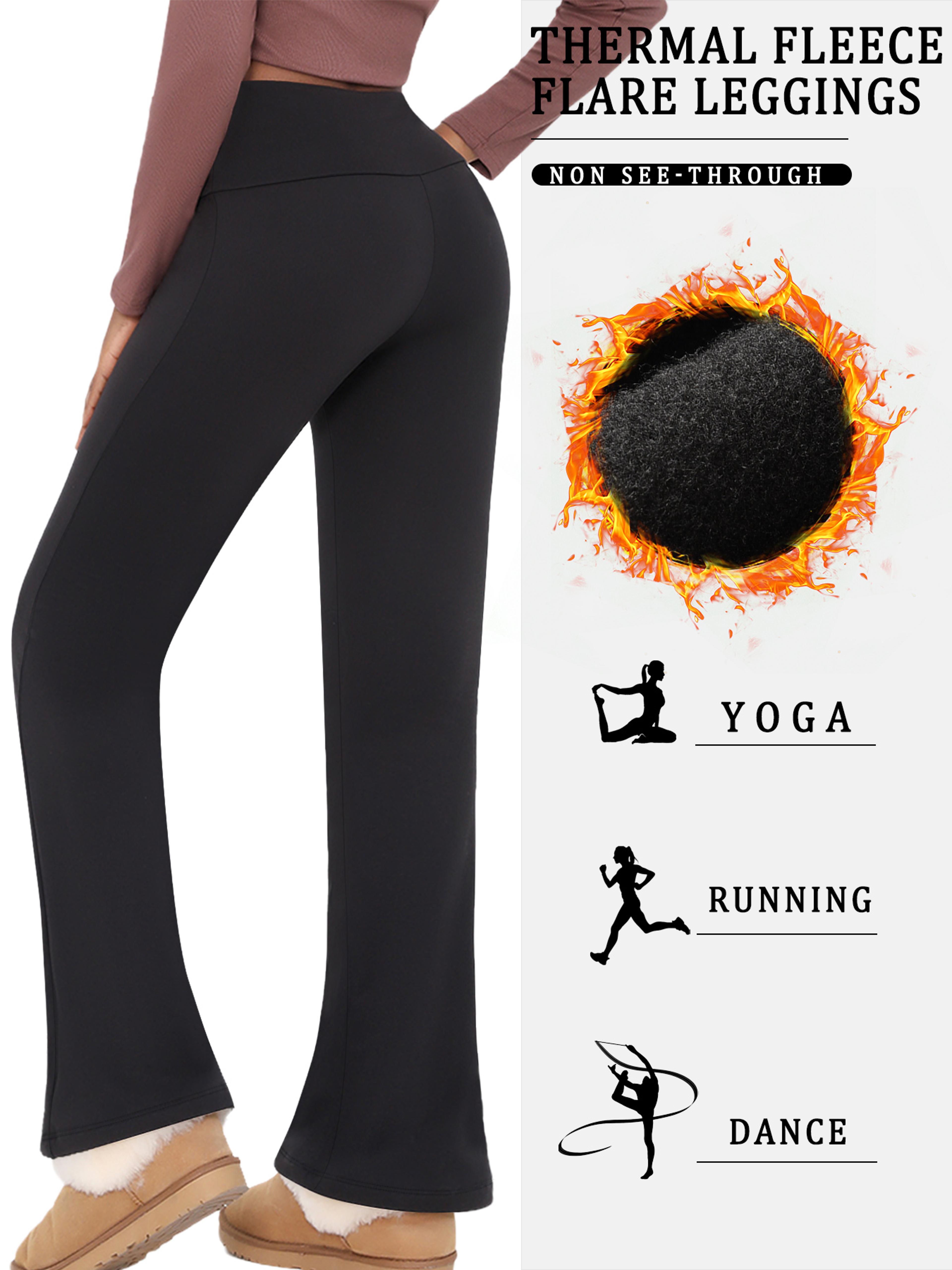 Womens High Waisted Flare Yoga Leggings With Tummy Control And Soft Stretch Fabric 2