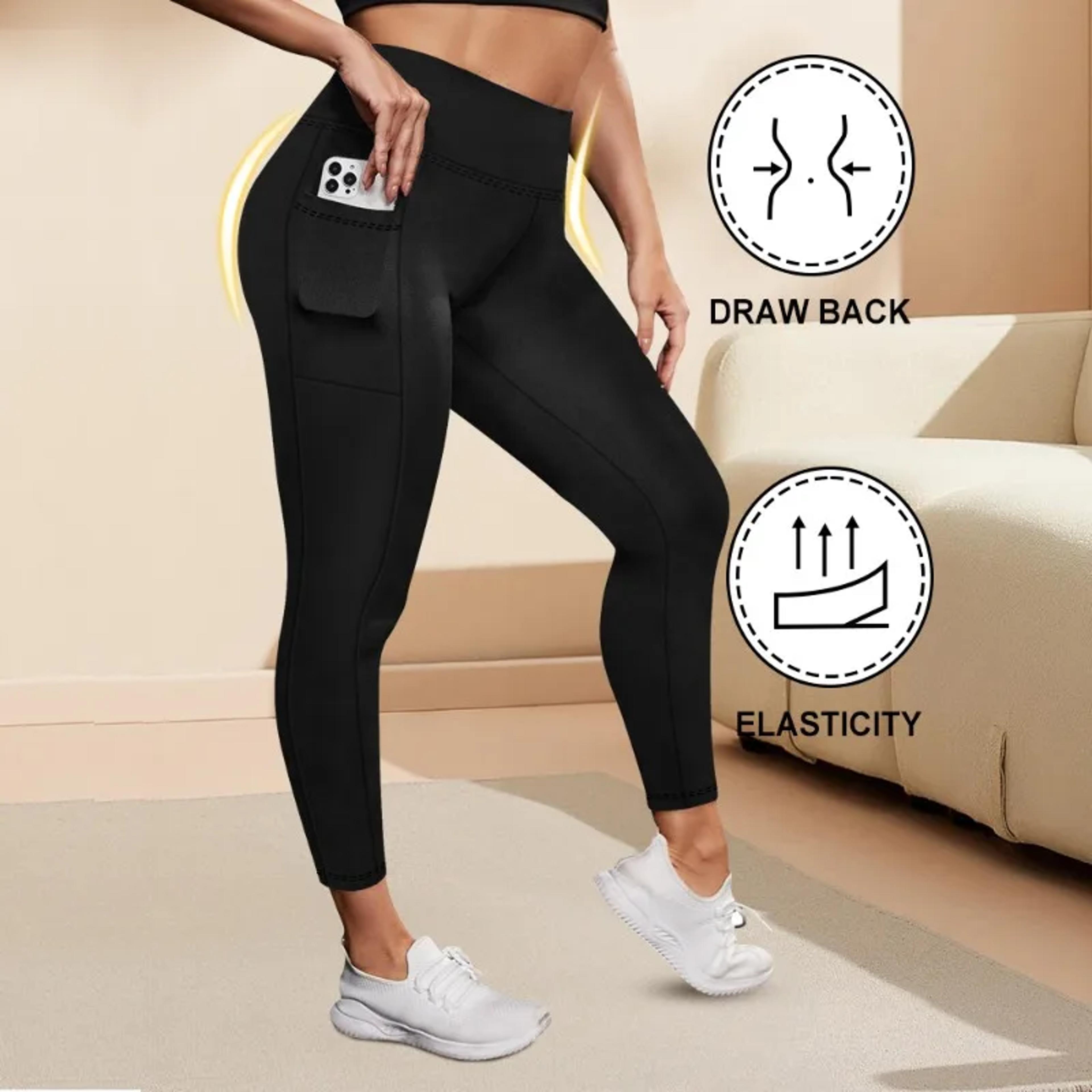 Womens Plus Size HighWaisted Yoga Leggings With Pockets And ButtLifting Design 3