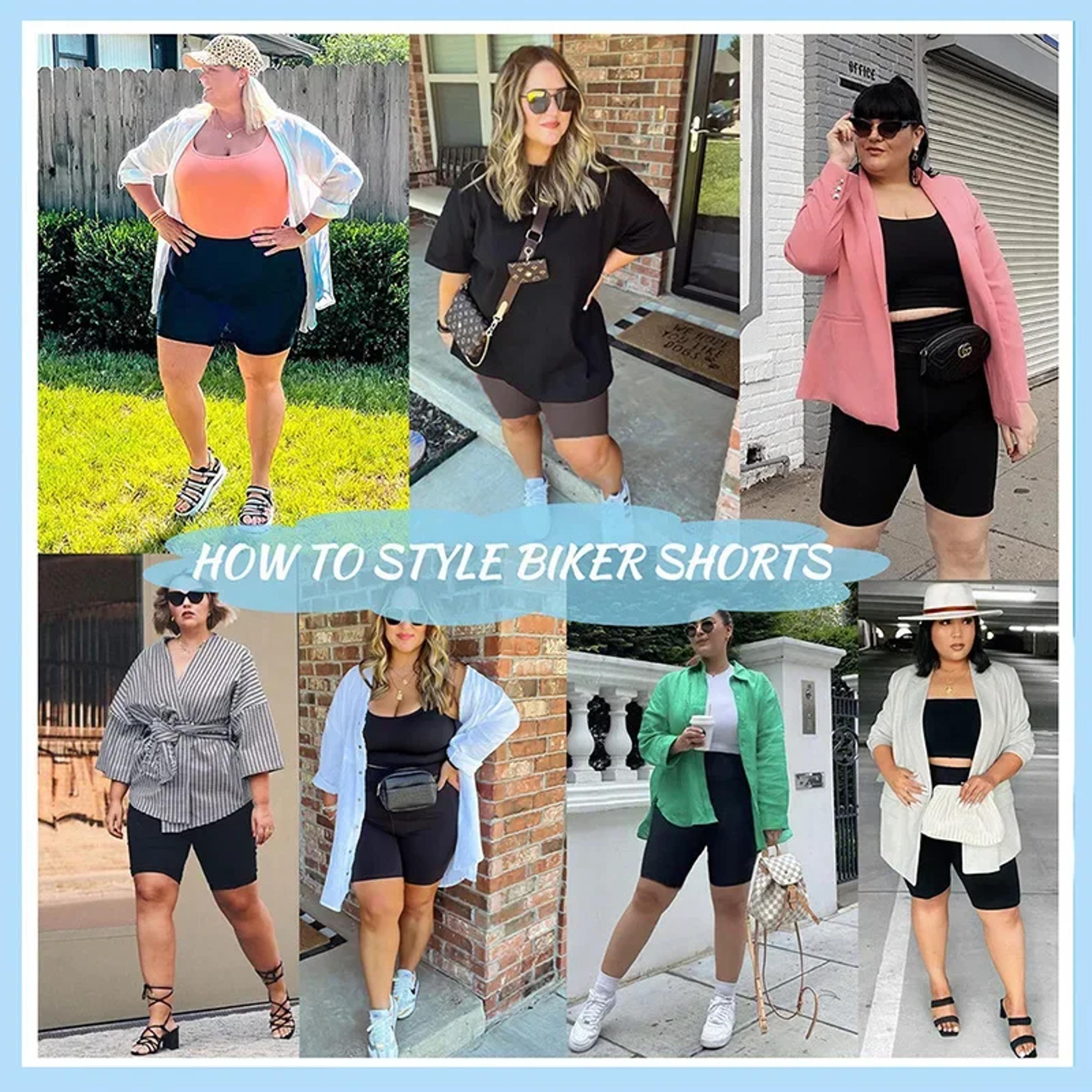 Womens HighWaisted Yoga Shorts With Pockets Plus Size Stretch Workout Leggings 2