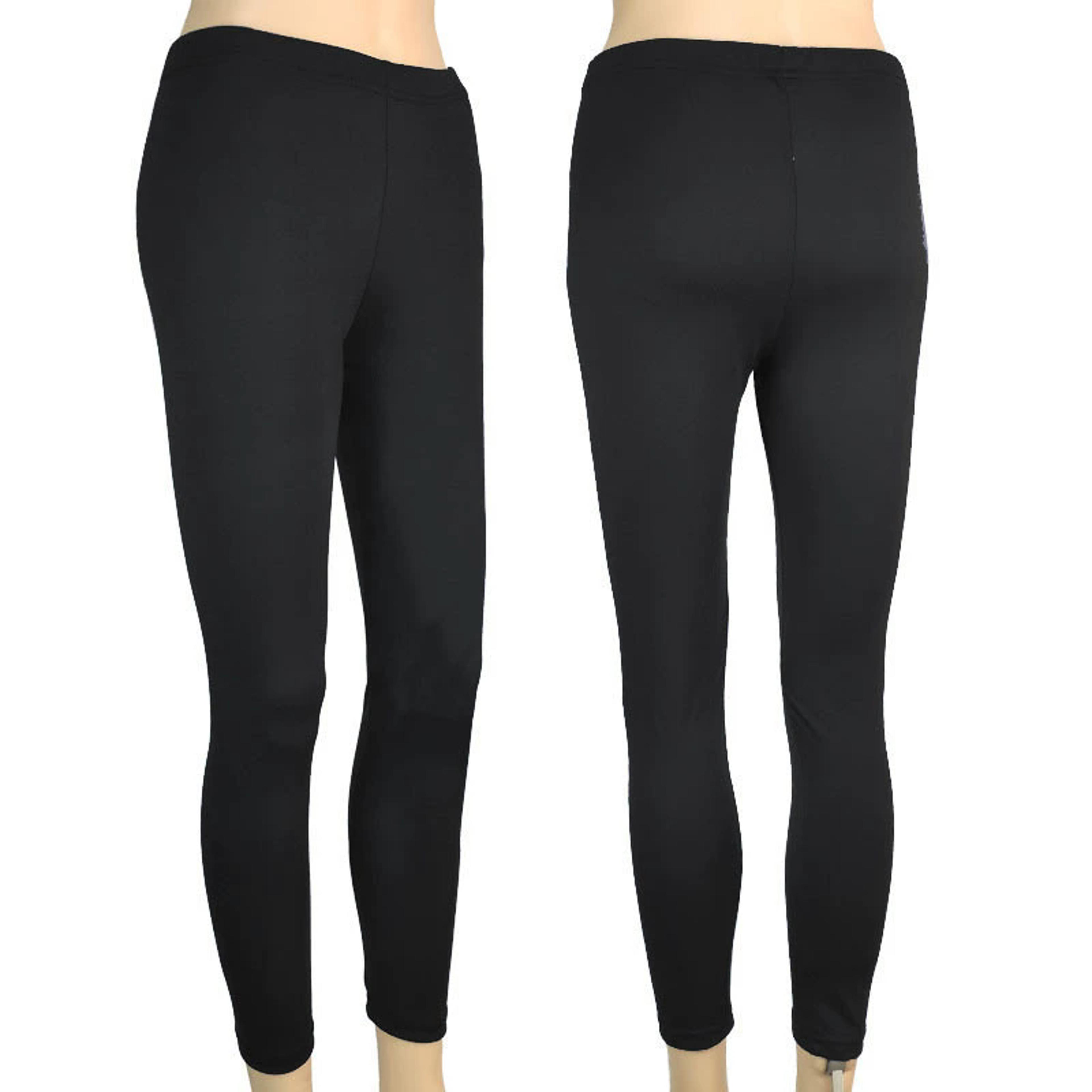 Womens High Waist Stretchy Leggings Solid Color Ankle Length Casual Pants 2