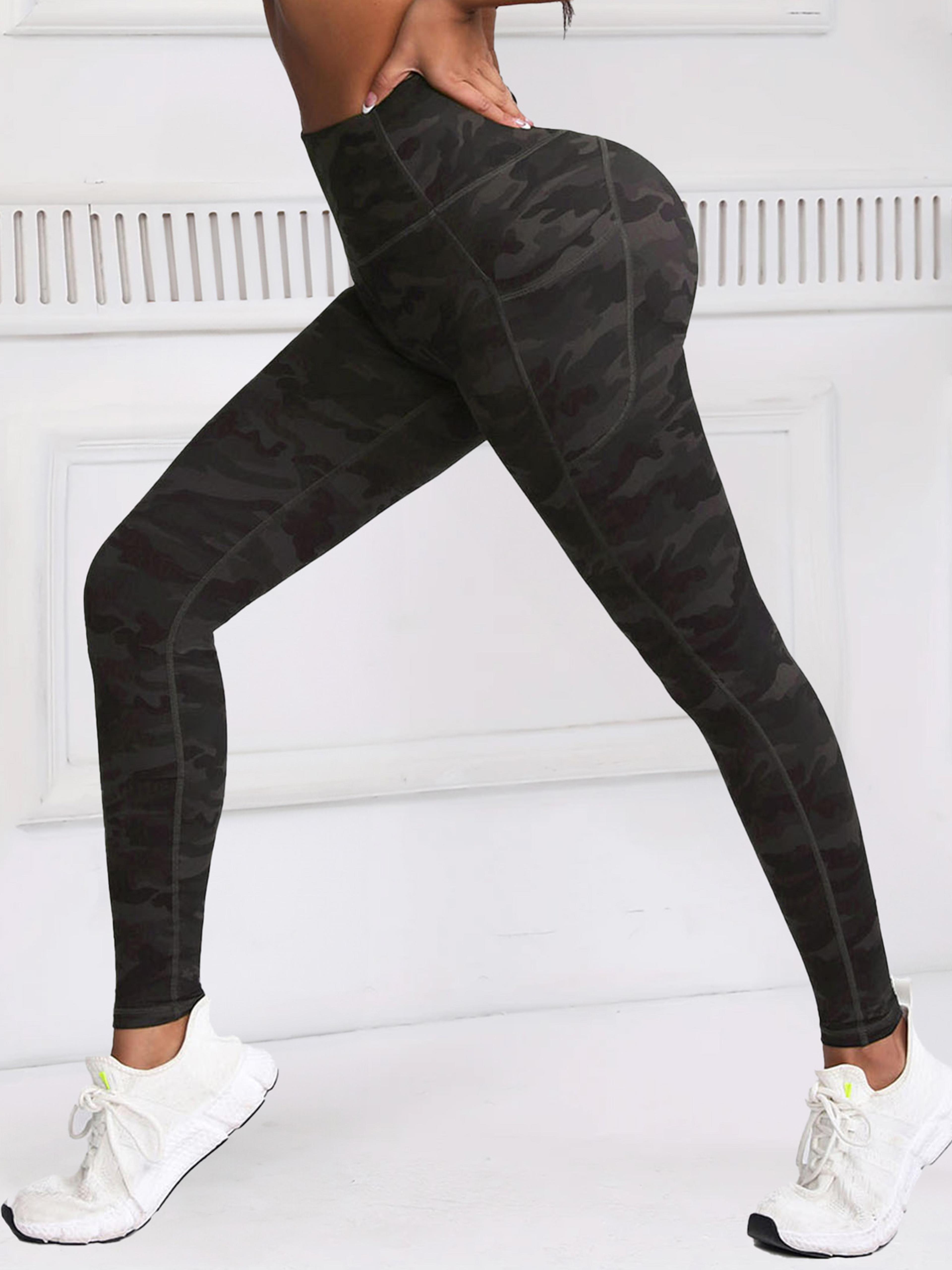 Womens High Waist Camouflage Leggings With Pockets For Running And Fitness 5