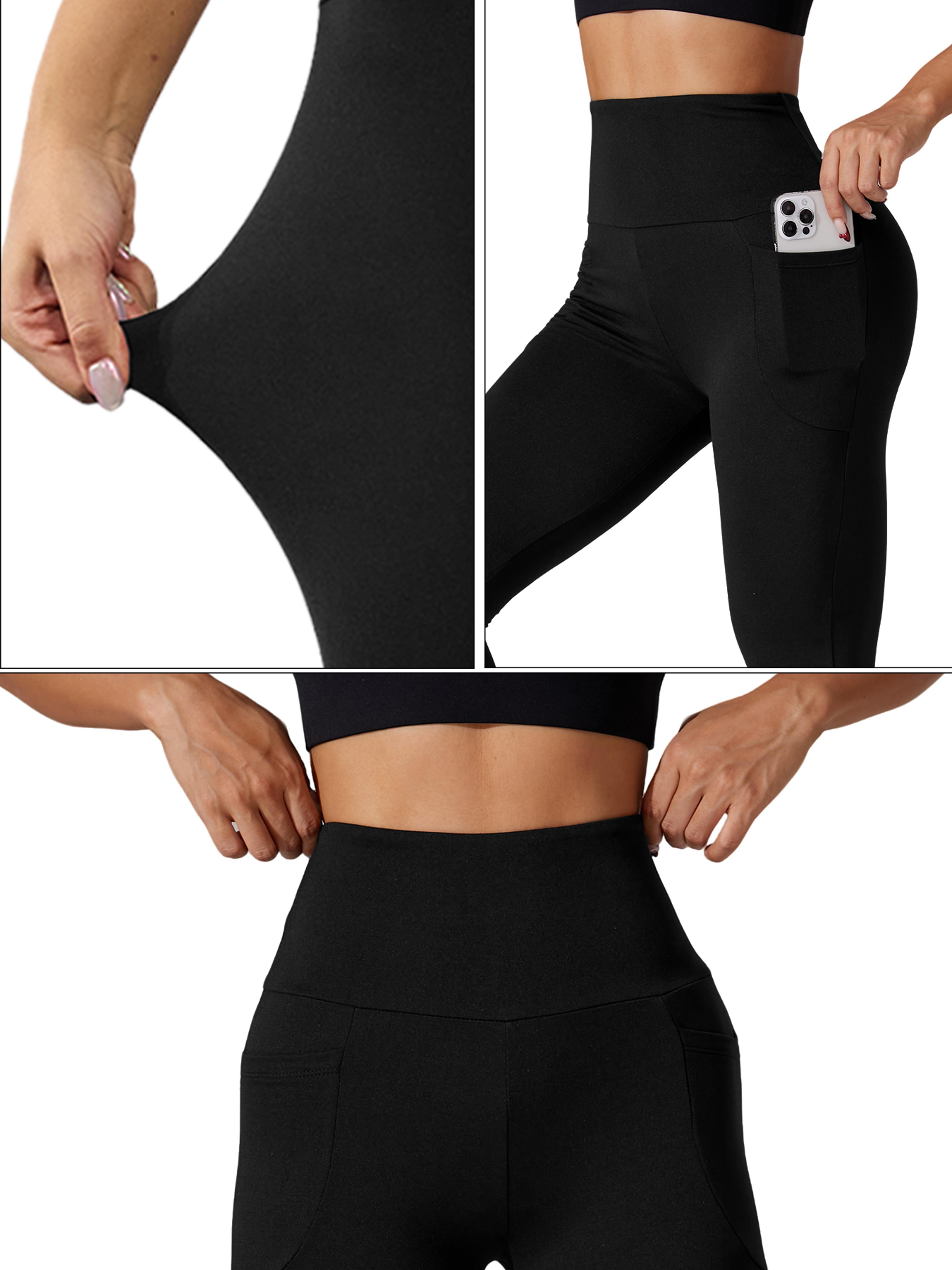 Womens High Waisted Yoga Leggings With Pockets And Tummy Control 4