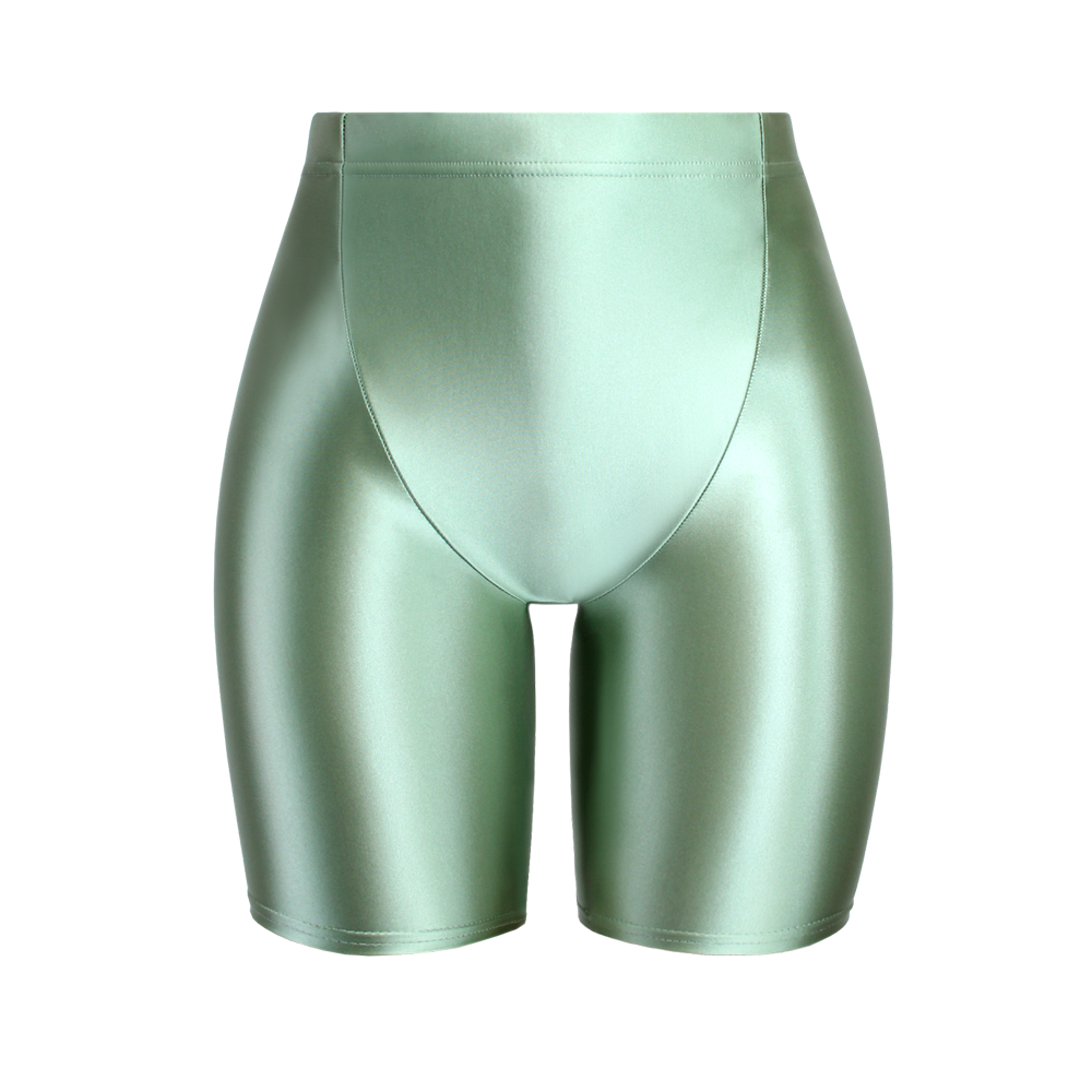 women's high waisted shiny capri leggings with seamless stretch fit