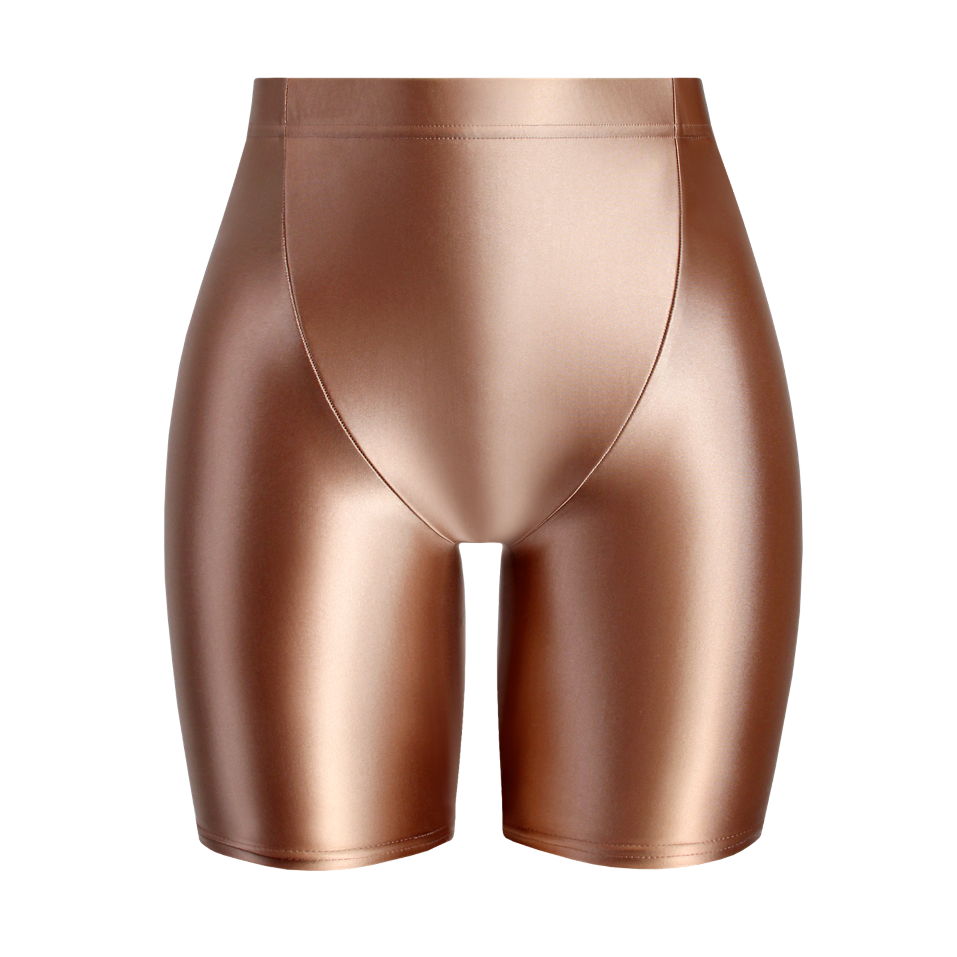 Womens High Waisted Shiny Capri Leggings With Seamless Stretch Fit 9