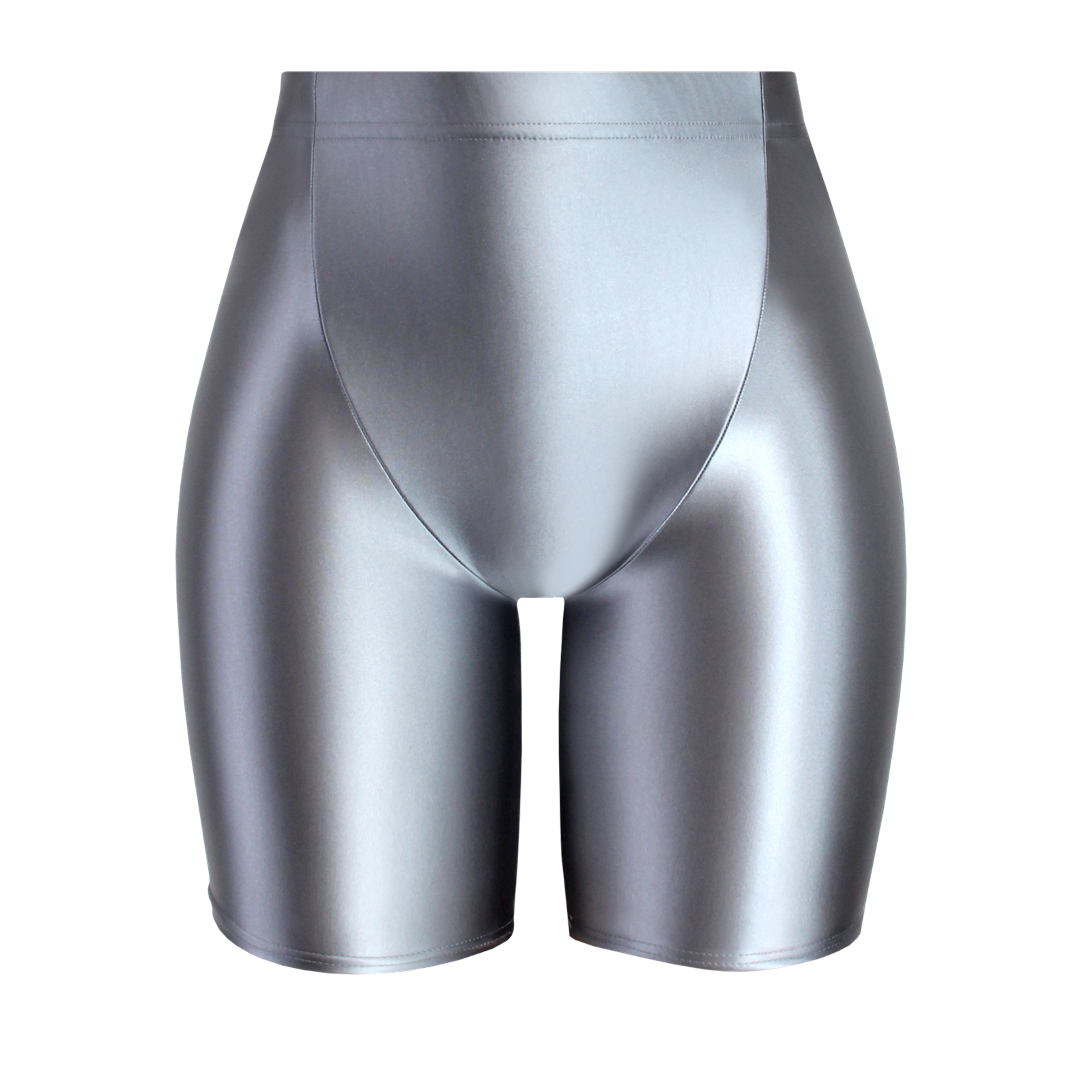 Womens High Waisted Shiny Capri Leggings With Seamless Stretch Fit 10