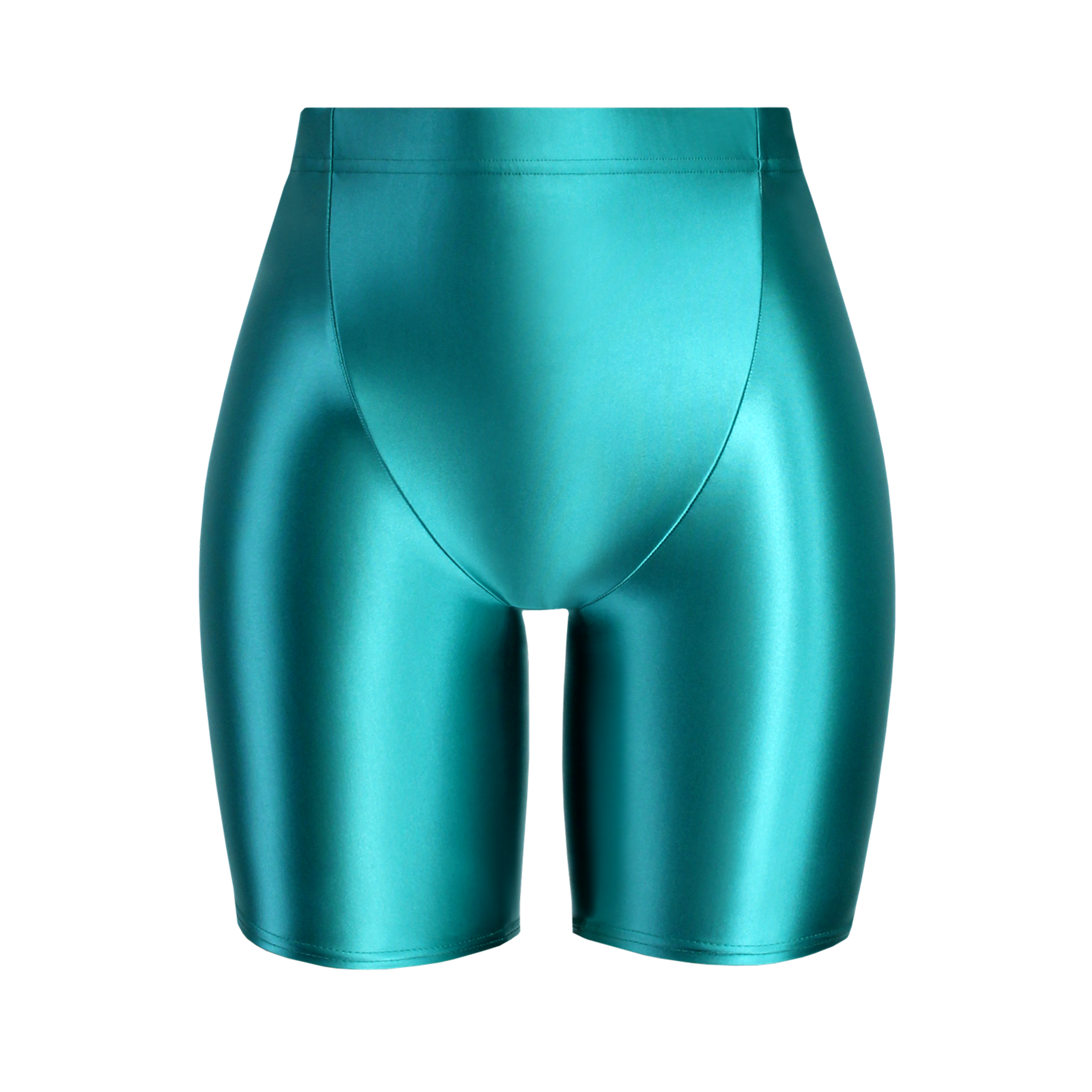 Womens High Waisted Shiny Capri Leggings With Seamless Stretch Fit 11