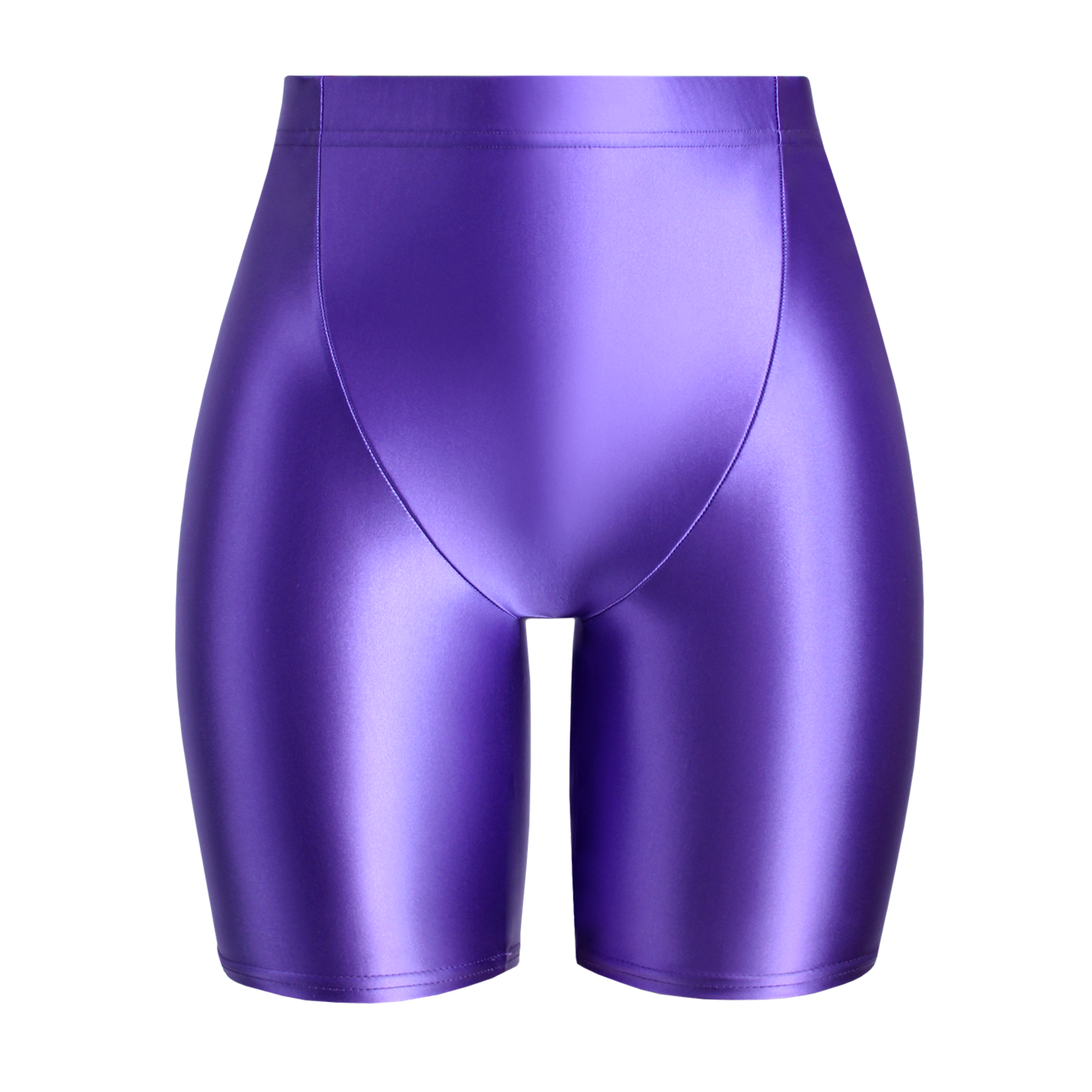 Womens High Waisted Shiny Capri Leggings With Seamless Stretch Fit 15