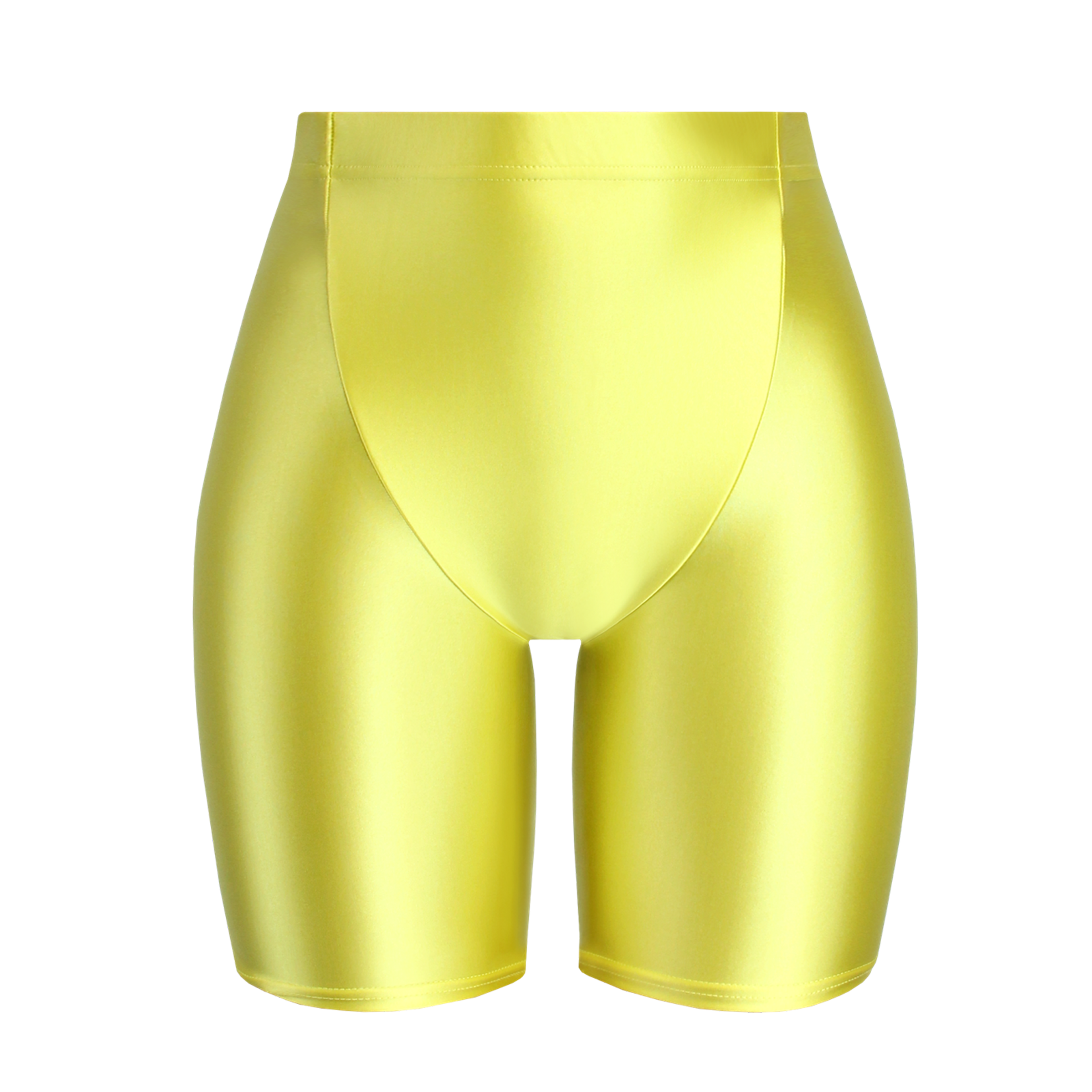 Womens High Waisted Shiny Capri Leggings With Seamless Stretch Fit 20