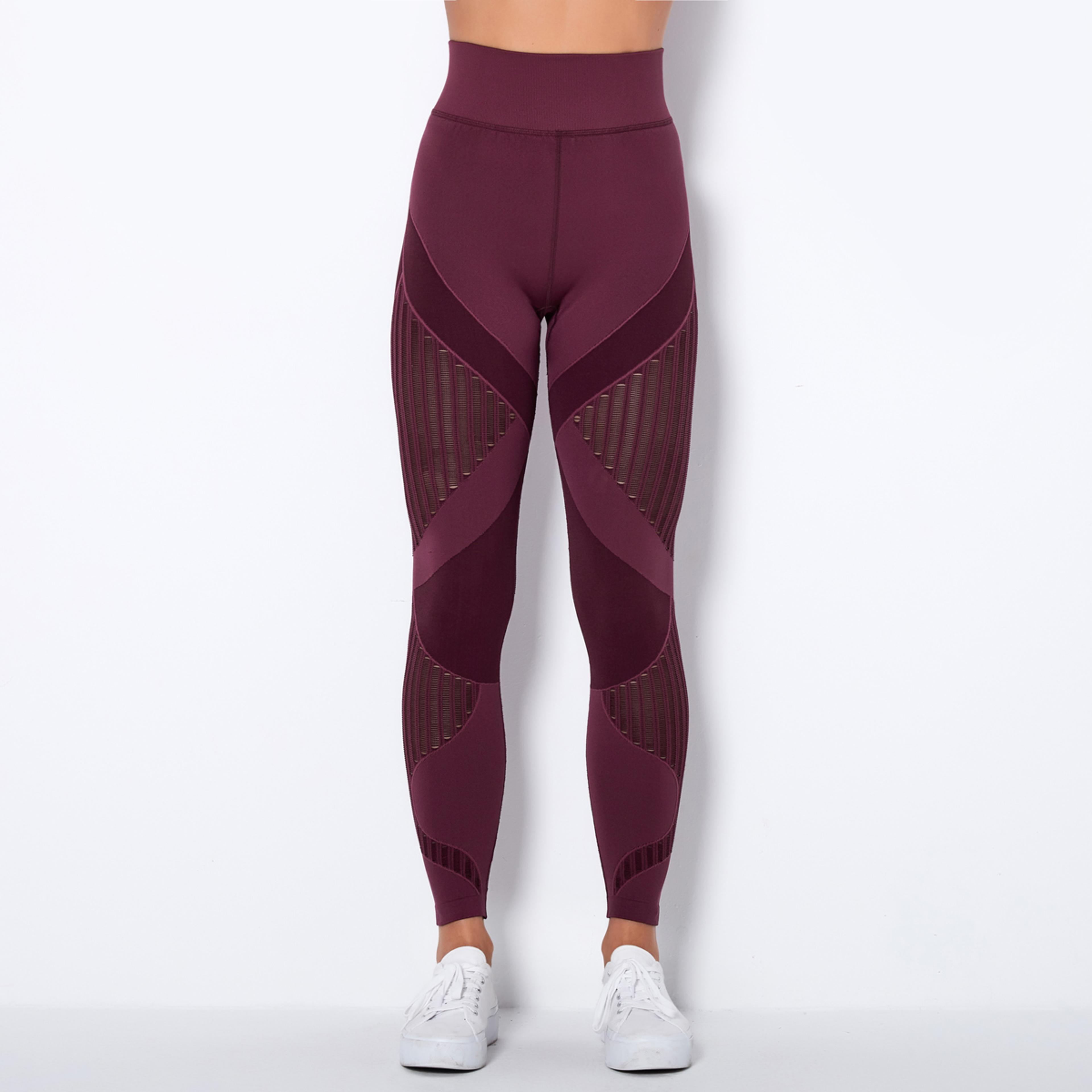 Womens High Waisted Seamless Yoga Leggings With Breathable Stretch Fabric 2