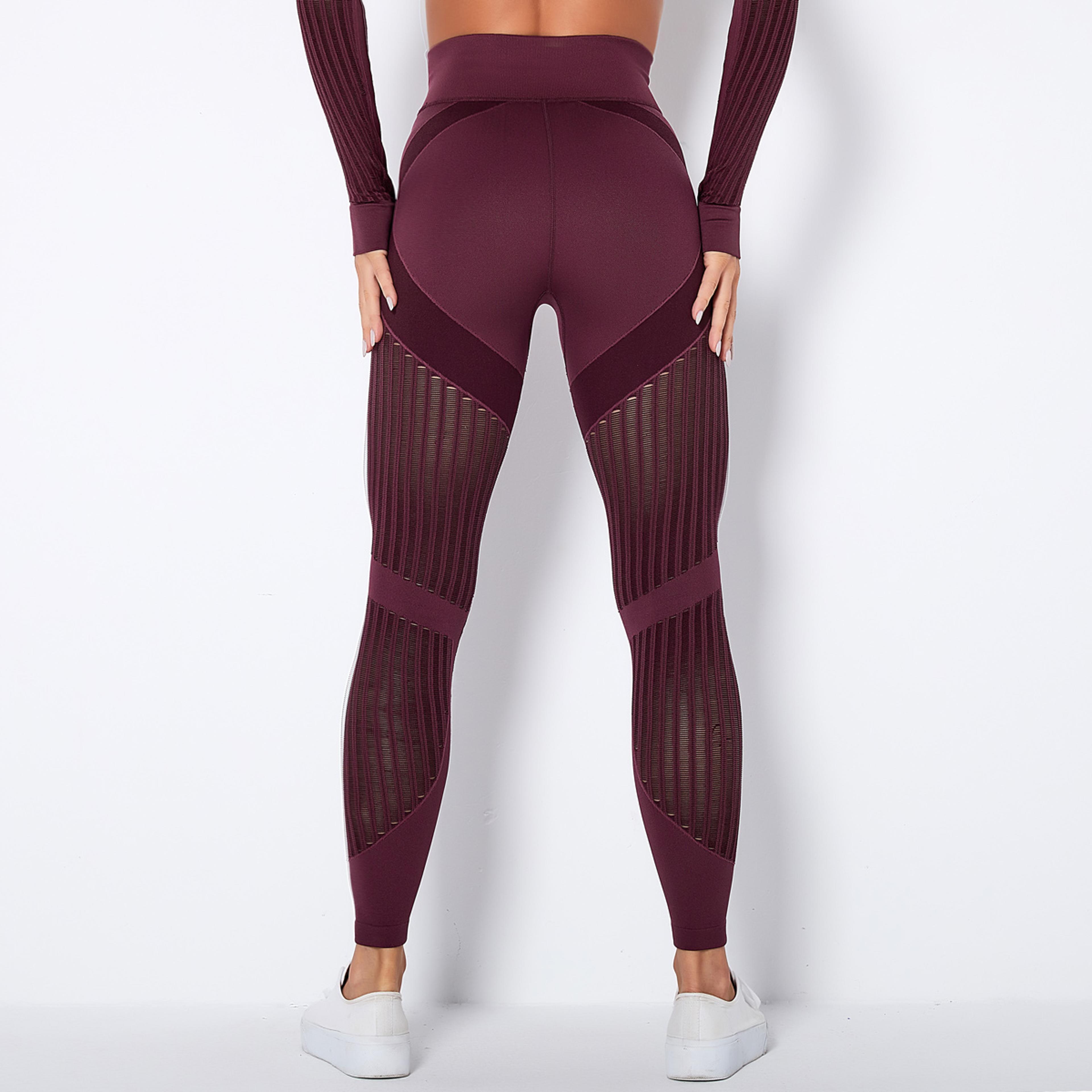 Womens High Waisted Seamless Yoga Leggings With Breathable Stretch Fabric 3