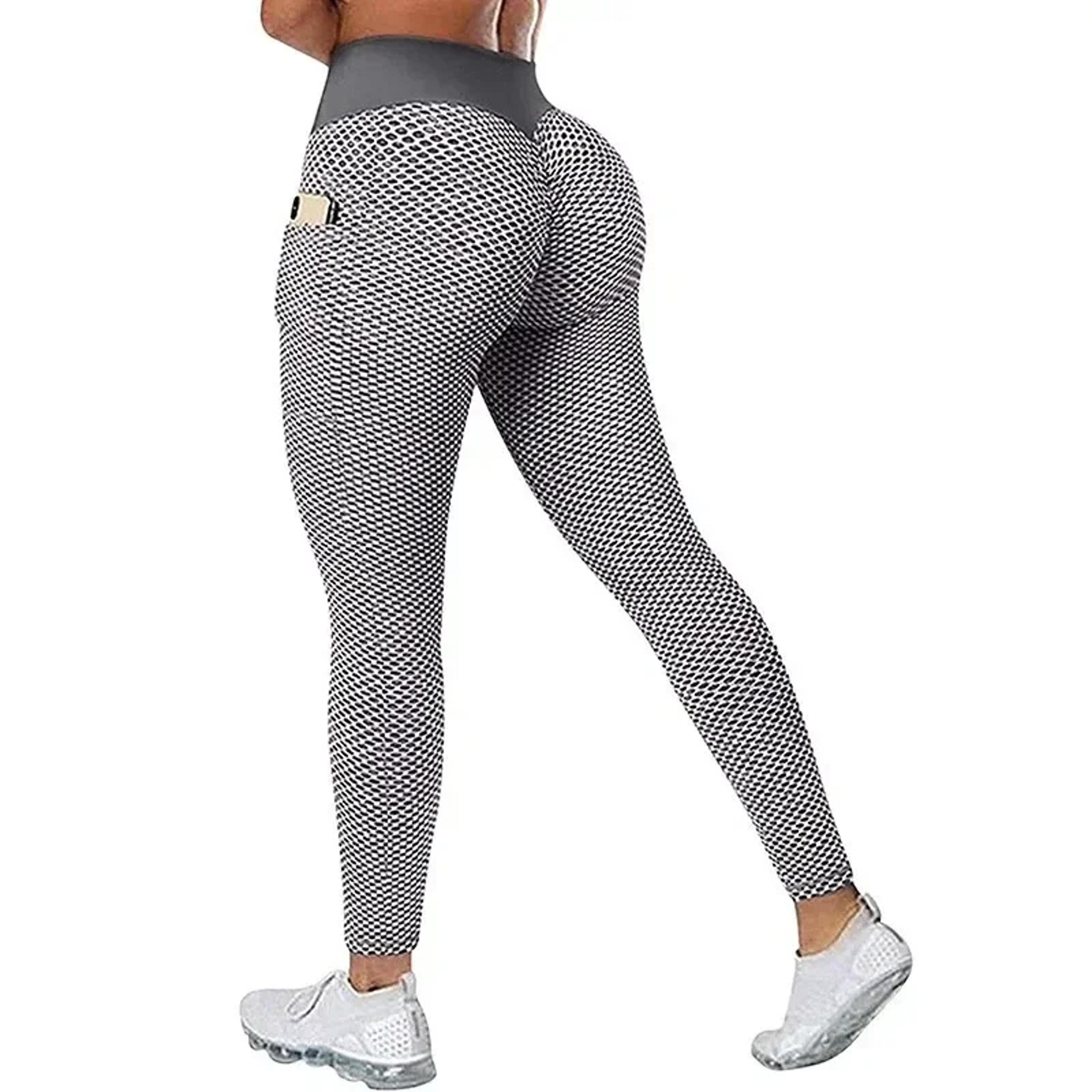 Womens High Waist Scrunch Butt Workout Leggings With Side Pockets 9