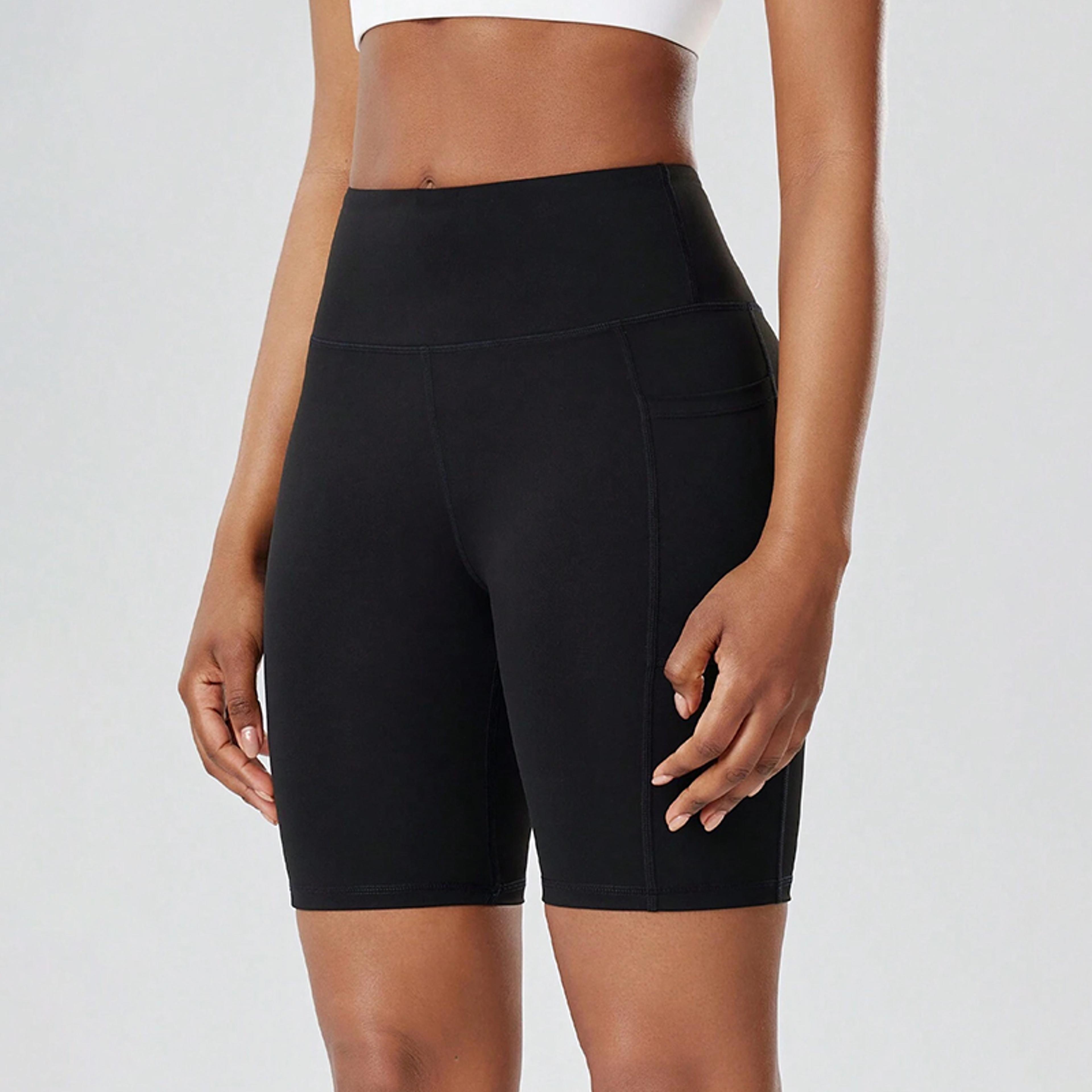 Womens High Waisted Biker Shorts With Pockets For Yoga And Workouts 3