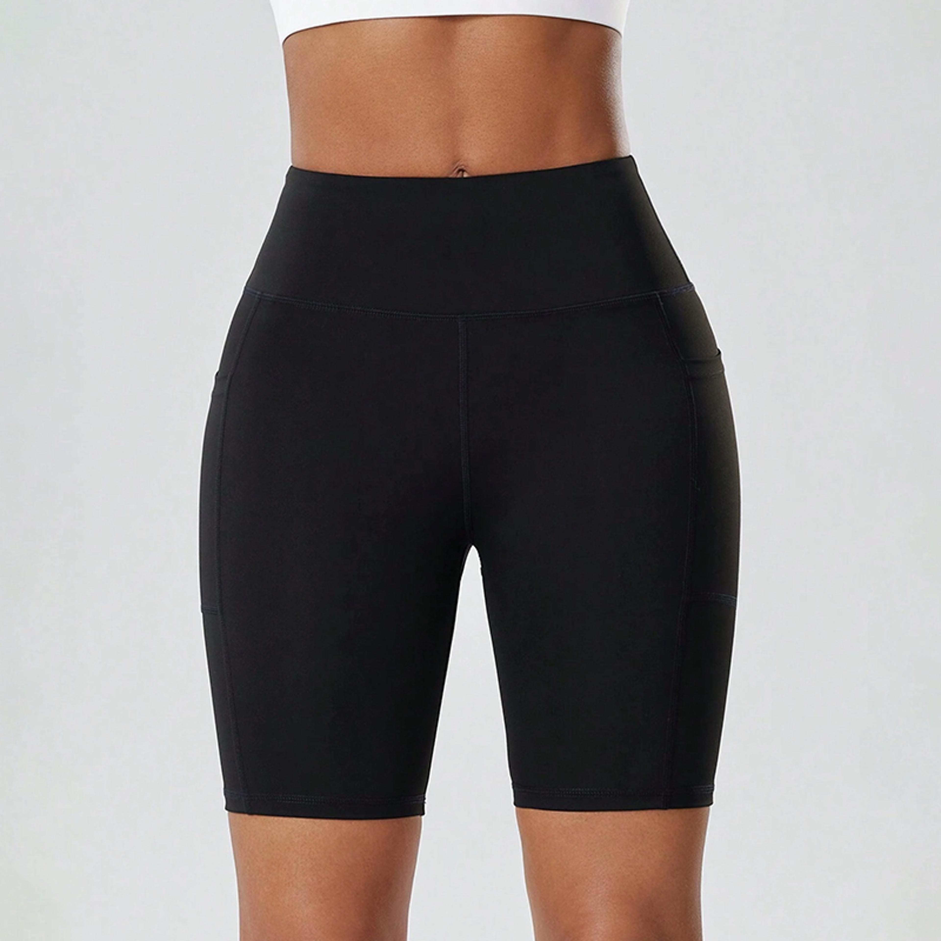 Womens High Waisted Biker Shorts With Pockets For Yoga And Workouts 4