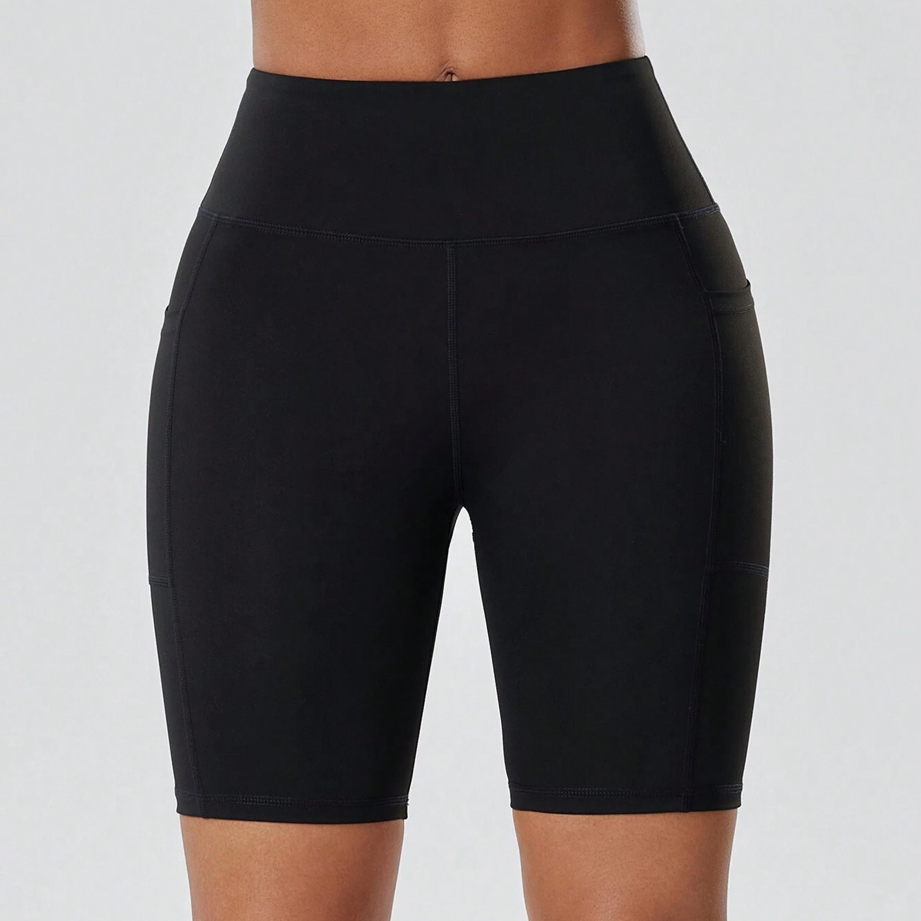 Womens High Waisted Biker Shorts With Pockets For Yoga And Workouts 6