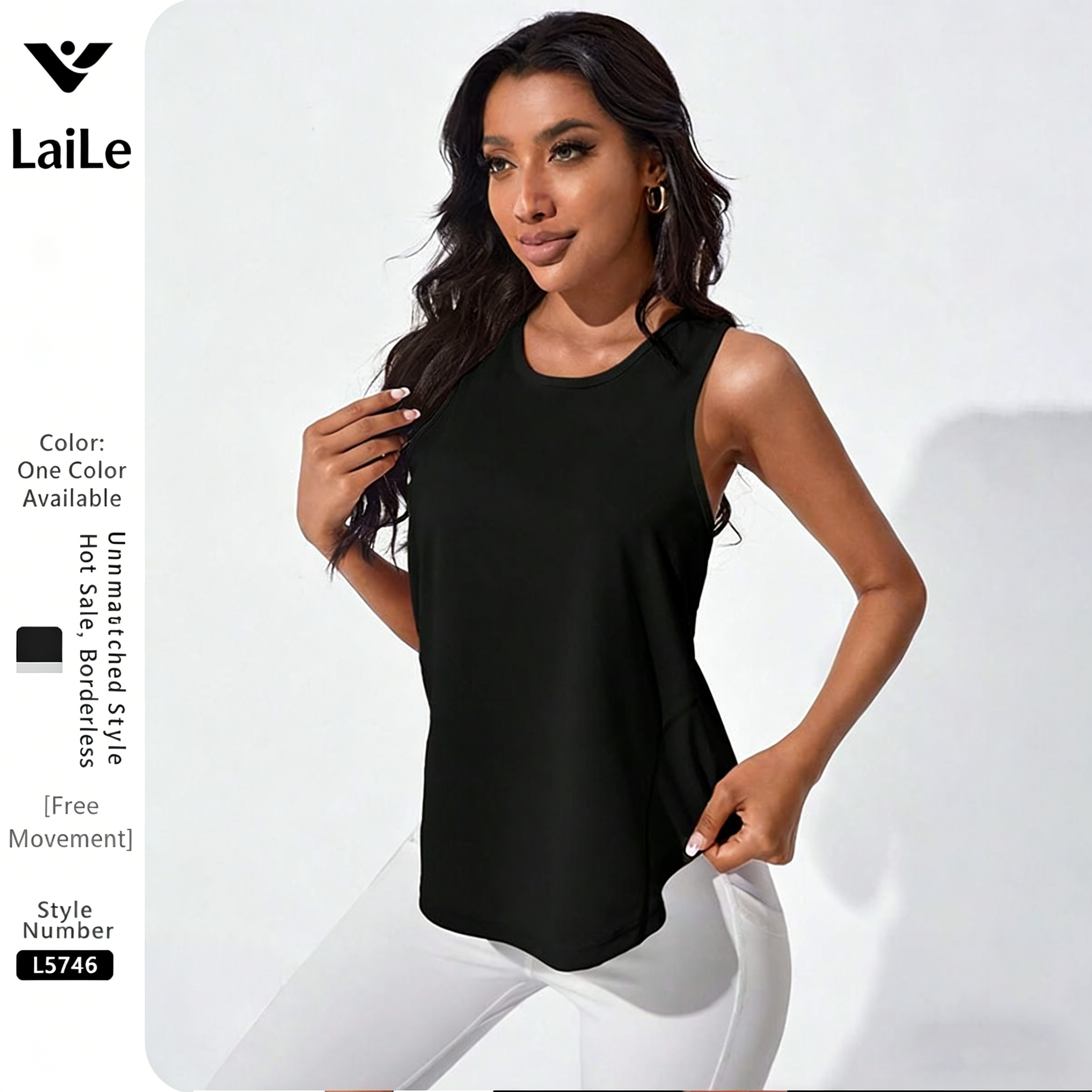 Womens Black QuickDry Sleeveless Workout Tank Top For Gym And Summer Fitness 5
