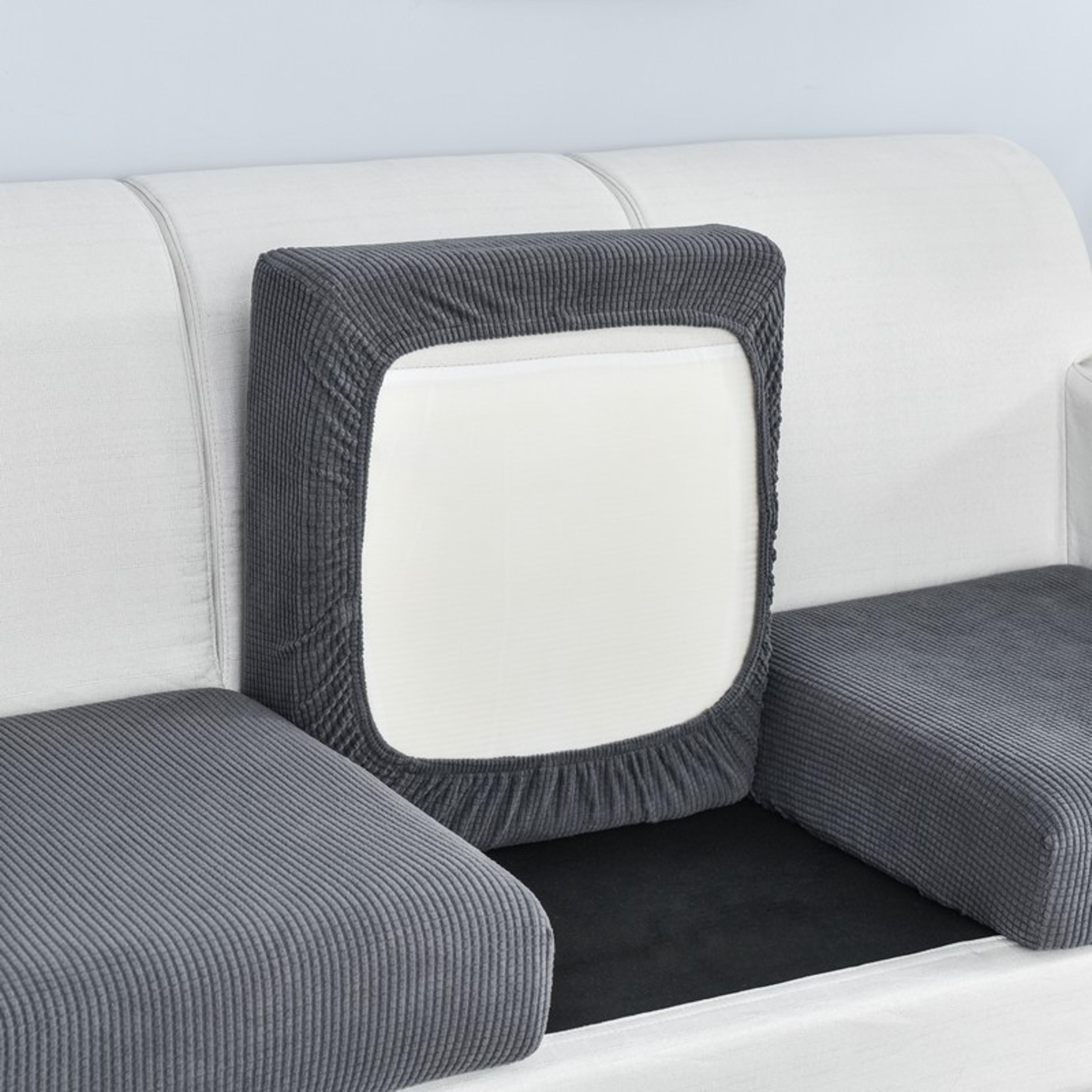 Polar Fleece Sofa Cushion Cover With Elastic AntiSlip Design 19