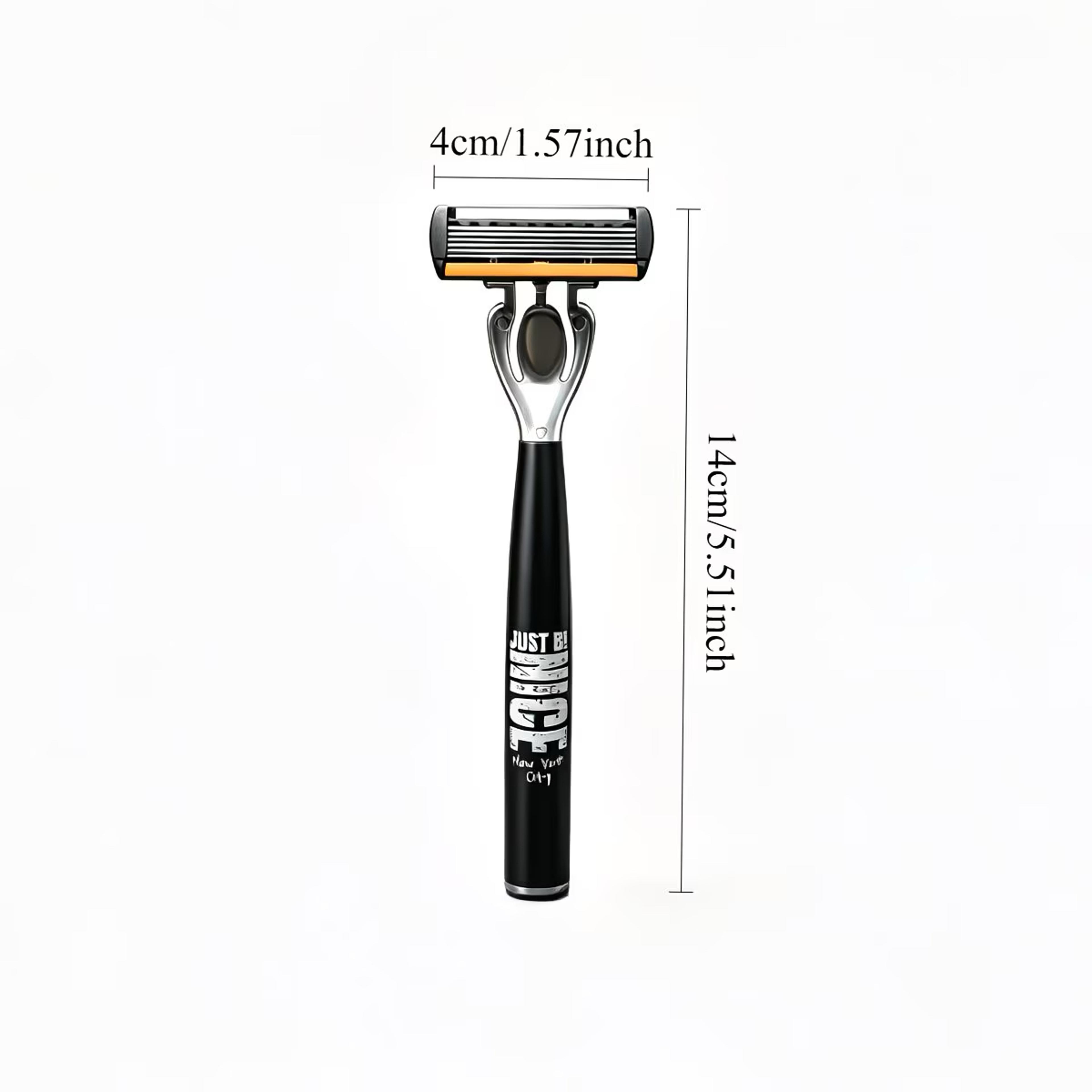 Mens Manual Safety Razor With 6 Stainless Steel Blades And Aloe Vera Strip 4
