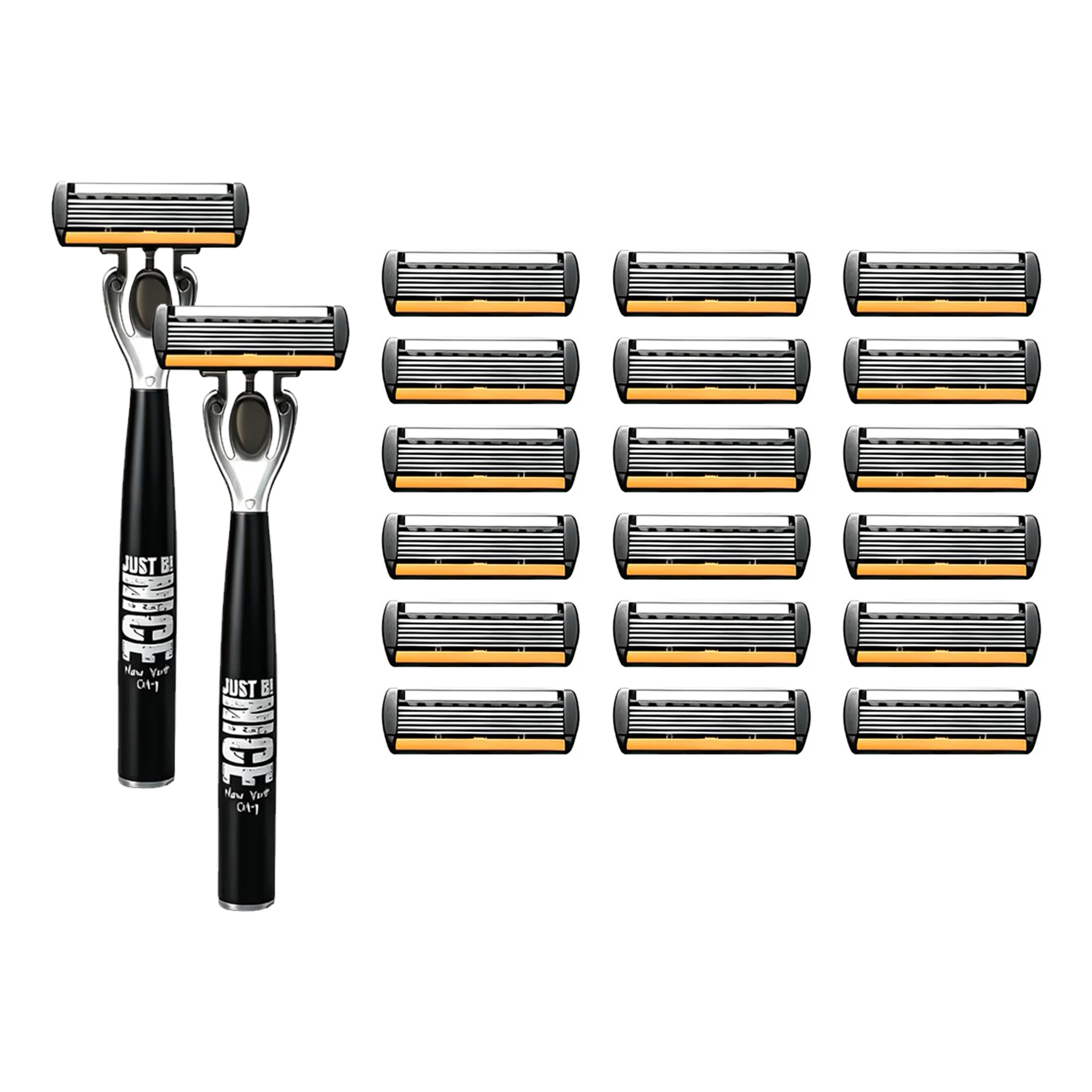 Mens Manual Safety Razor With 6 Stainless Steel Blades And Aloe Vera Strip 8