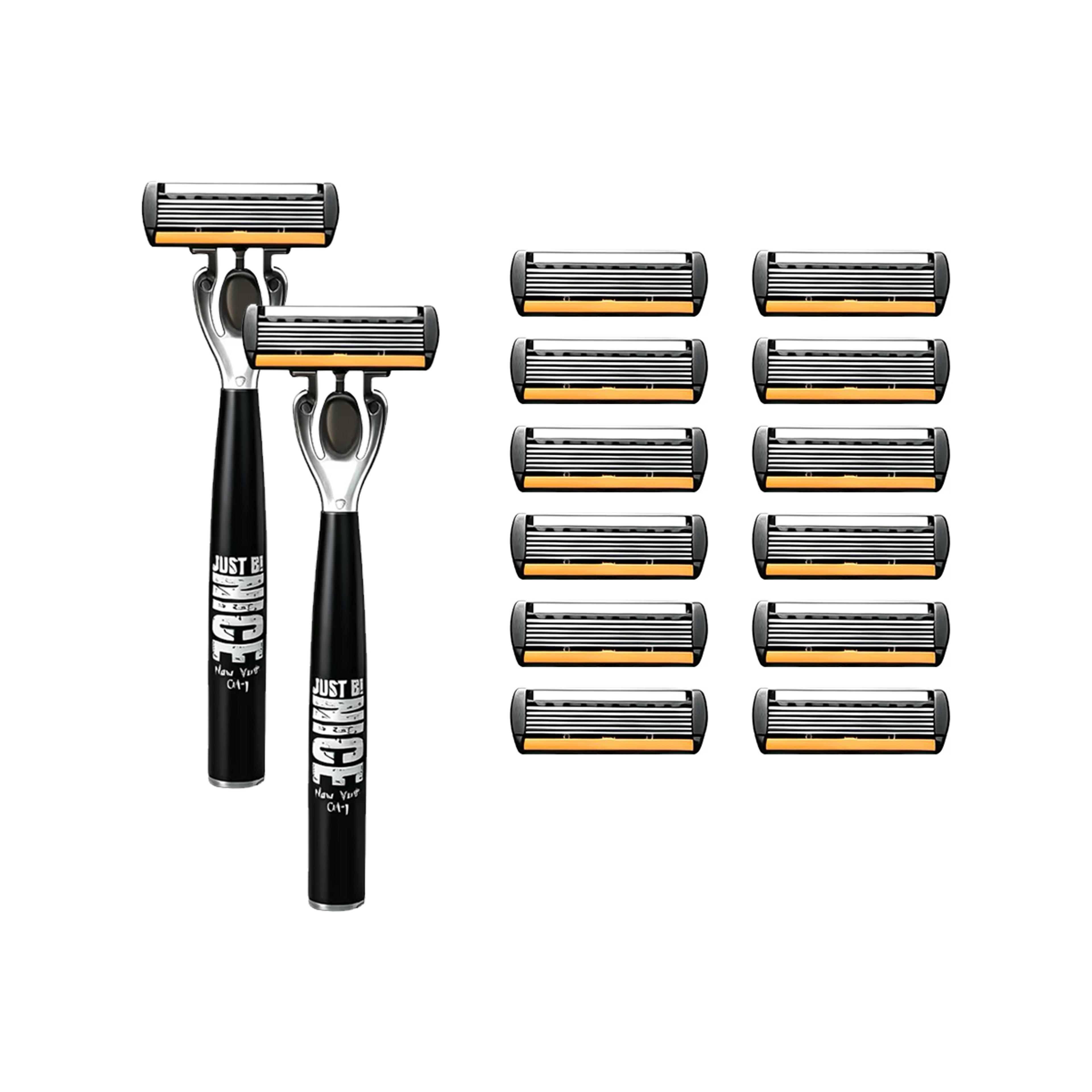Mens Manual Safety Razor With 6 Stainless Steel Blades And Aloe Vera Strip 15
