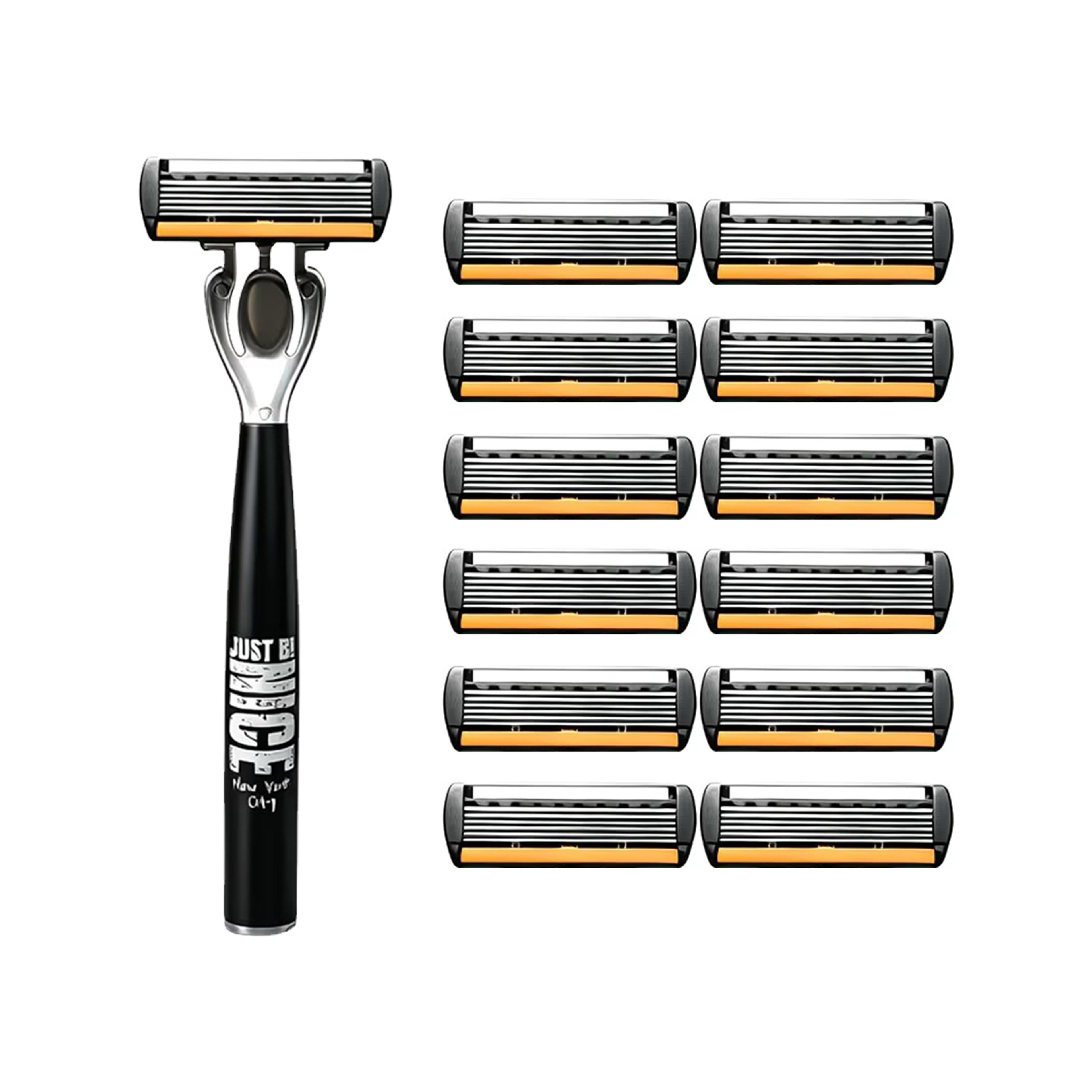 Mens Manual Safety Razor With 6 Stainless Steel Blades And Aloe Vera Strip 12