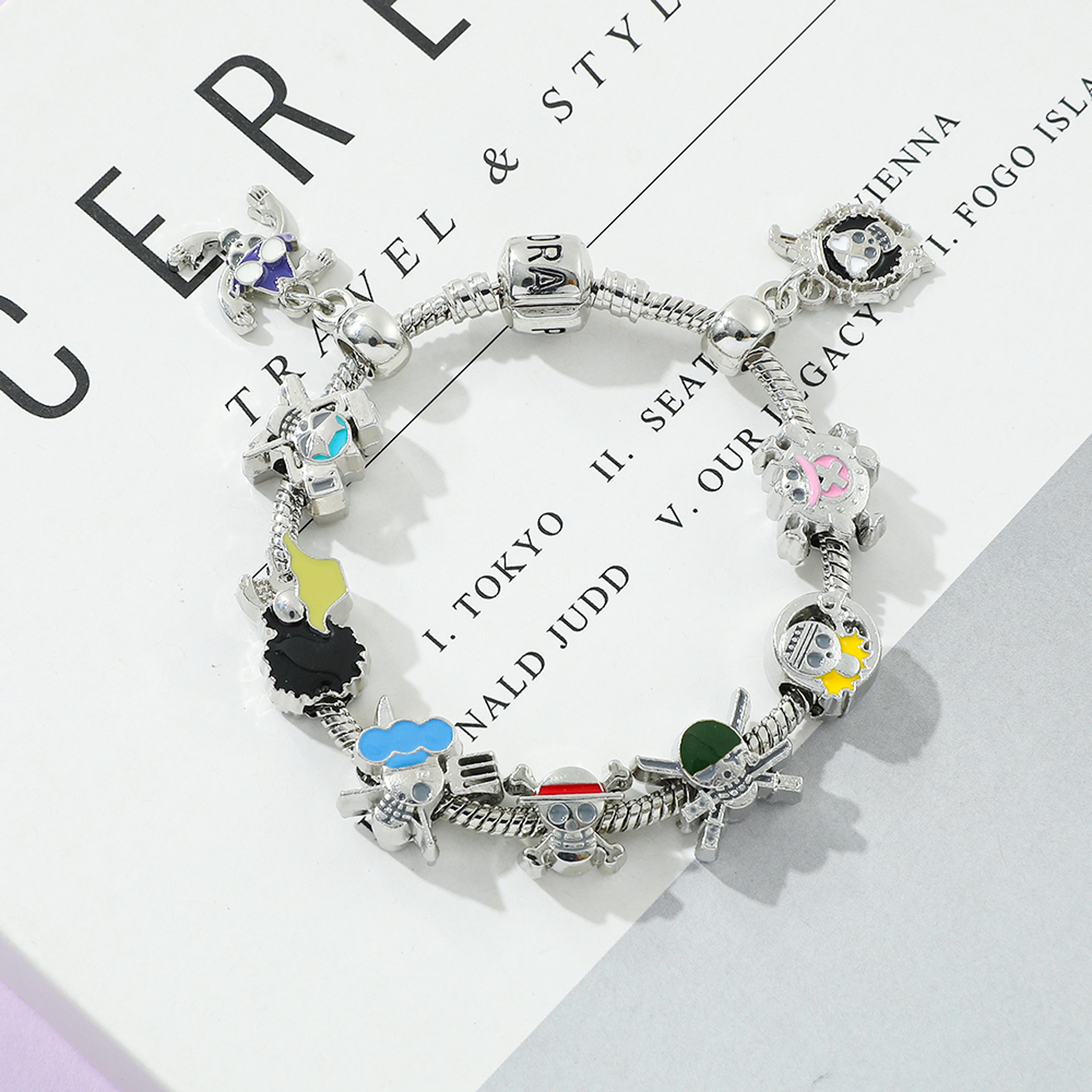 Anime Skull Charm Bracelet Inspired By Luffy For Cosplay And Everyday Wear 4