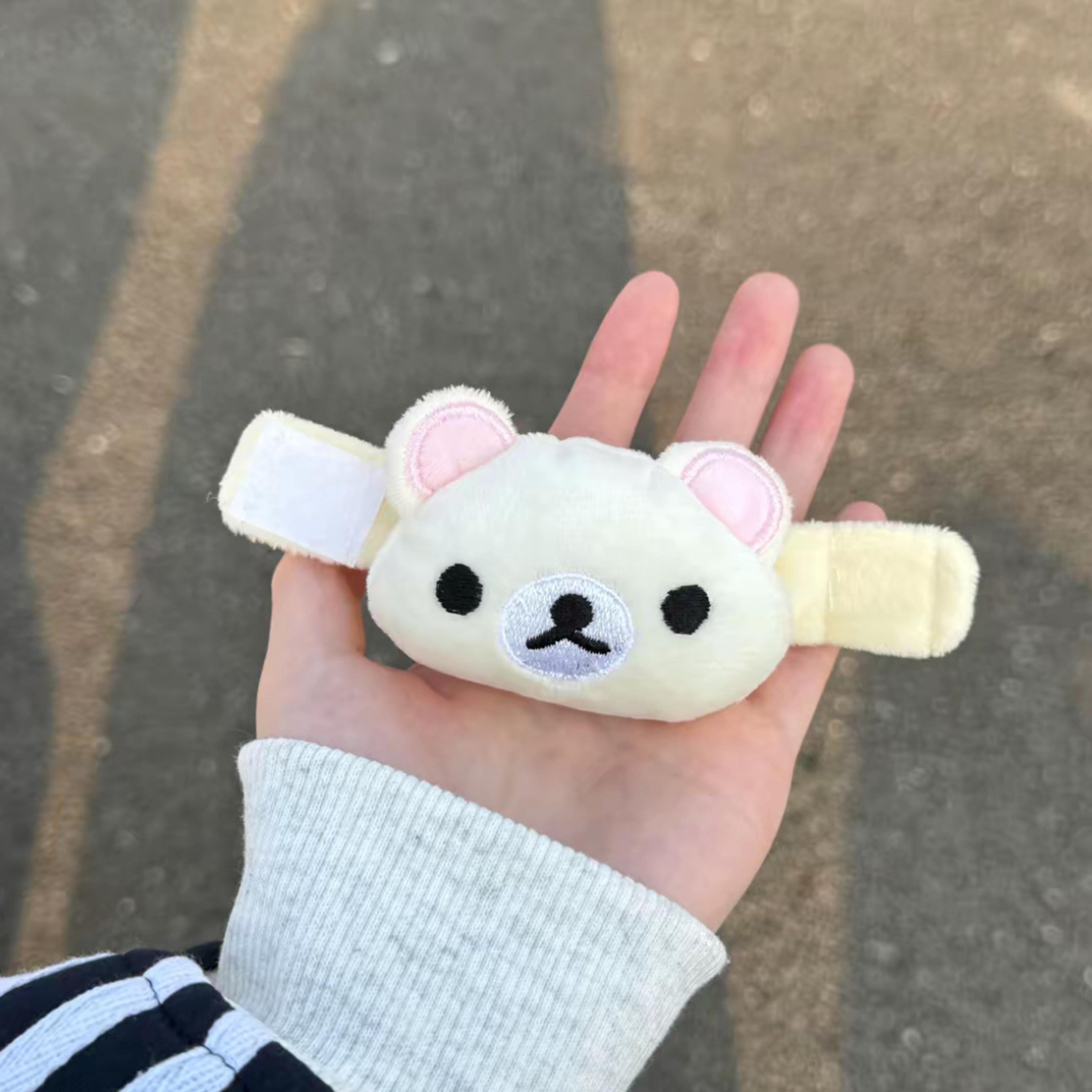 cute plush bear keychain bag charm