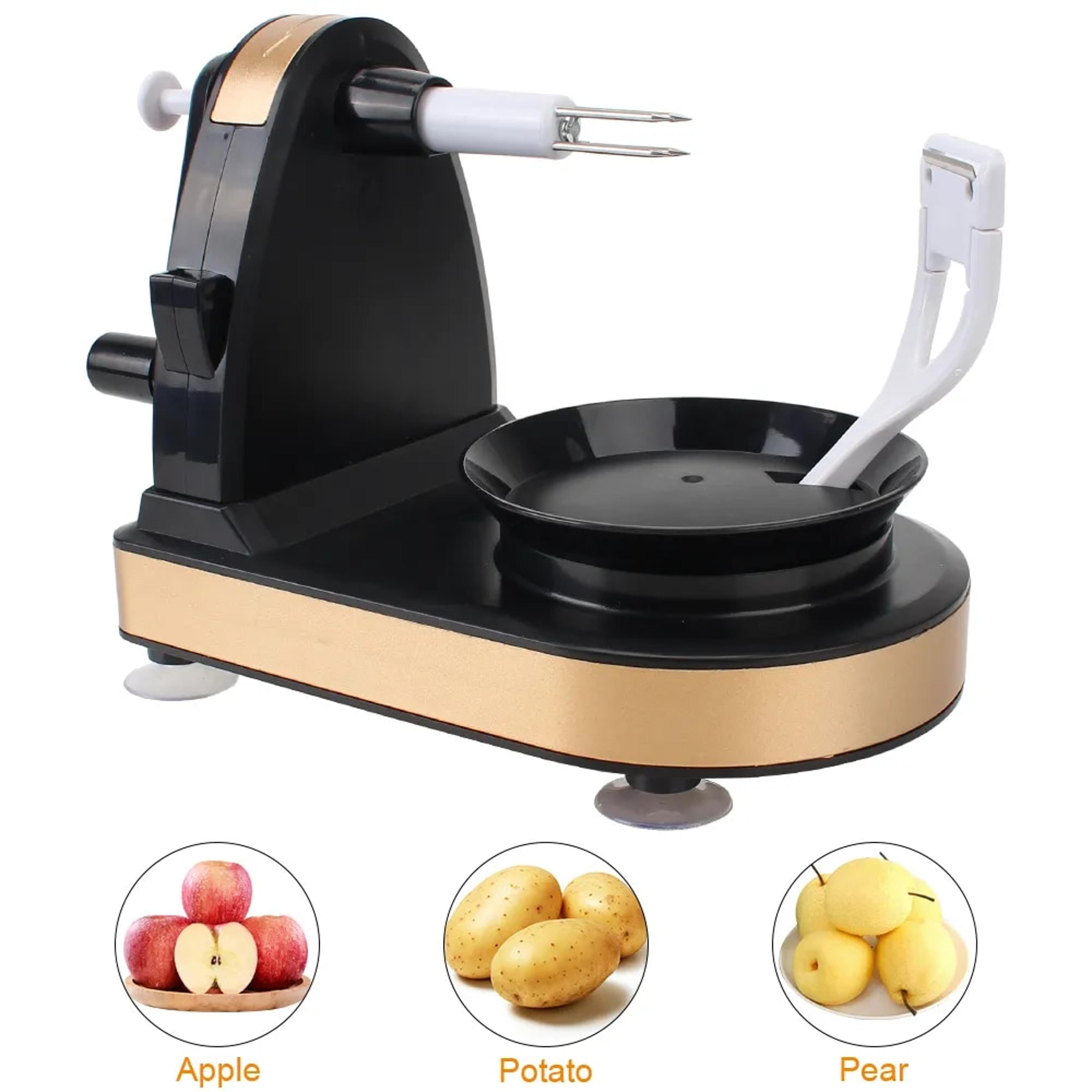 multifunction potato and apple peeler cutter slicer - hand-cranked fruit peeling machine for kitchen