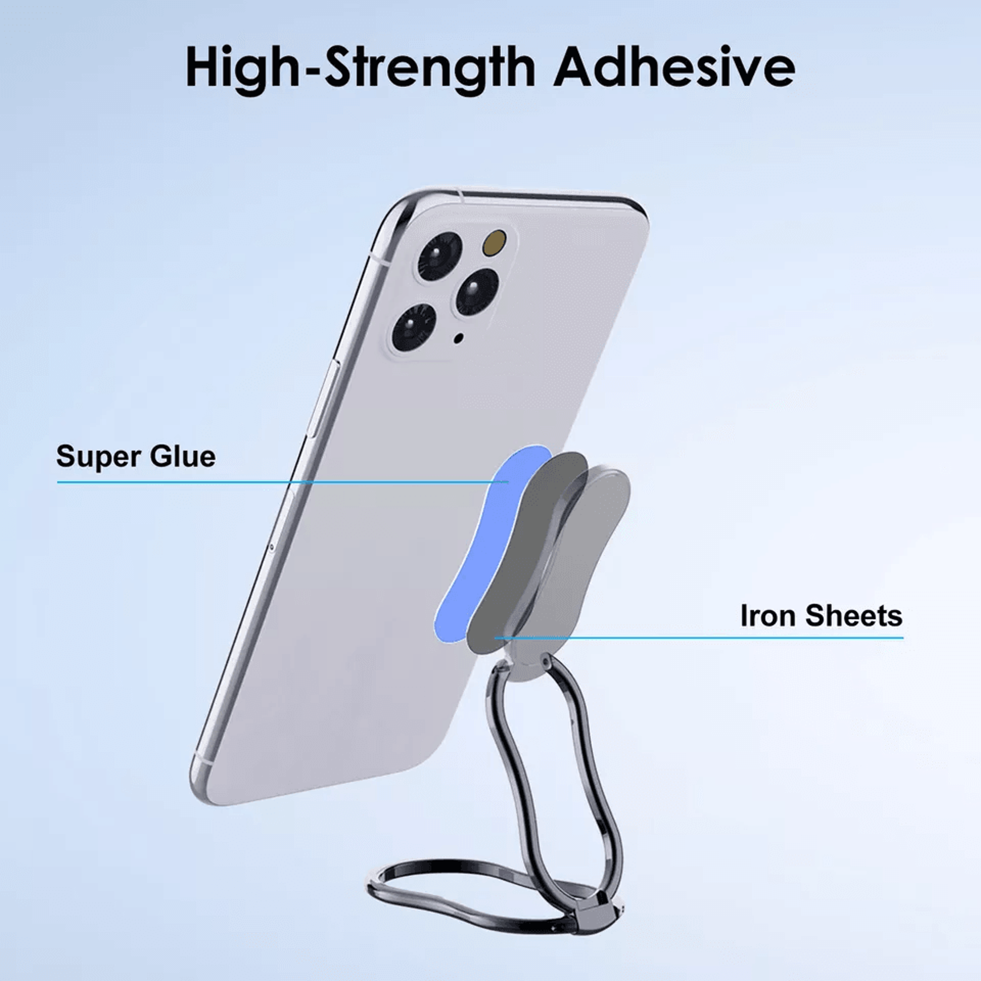 Rotating Finger Ring Holder Folding Stand And Back Grip For Smartphones Compatible Adjustable Kicks