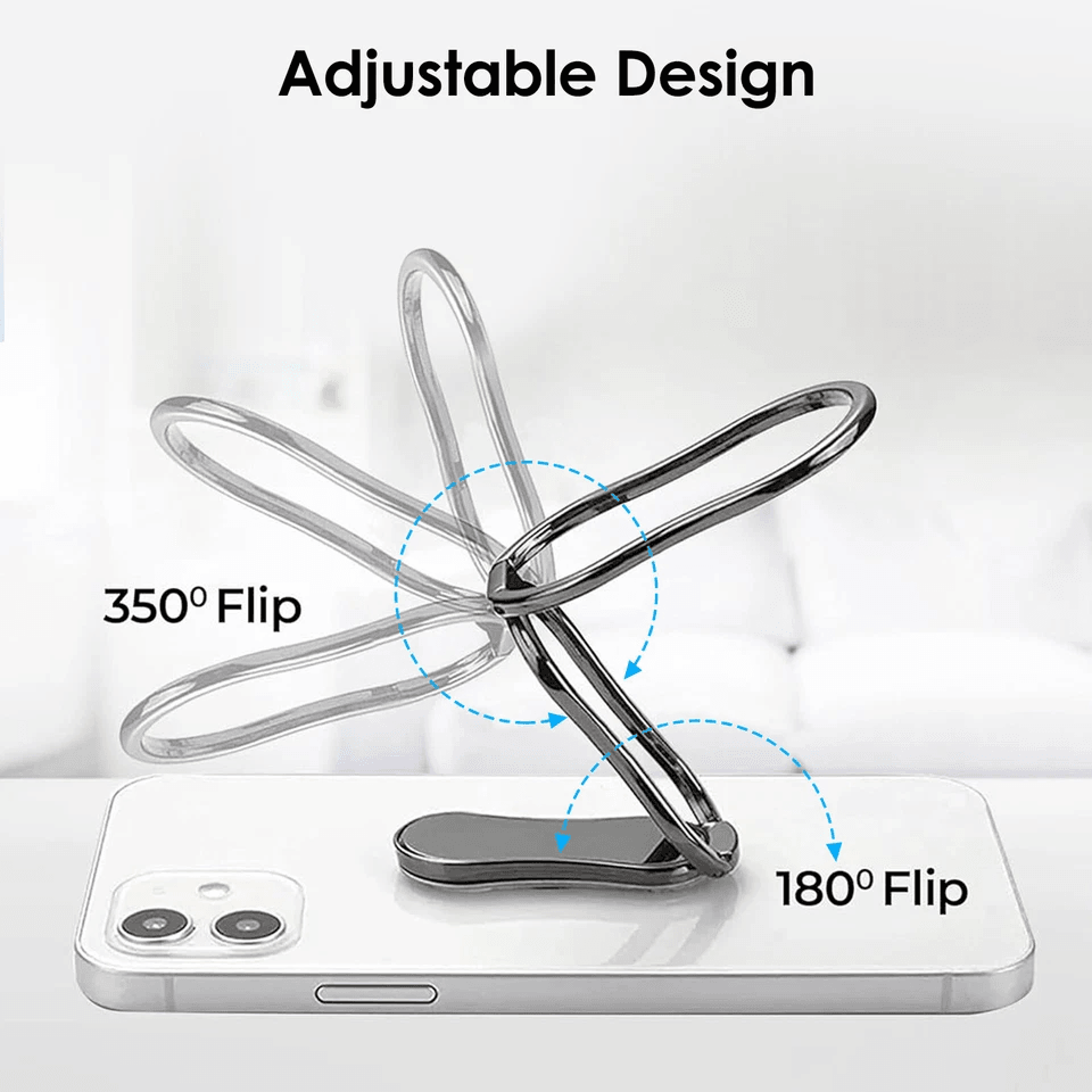 Rotating Finger Ring Holder Folding Stand And Back Grip For Smartphones Compatible Adjustable Kicks