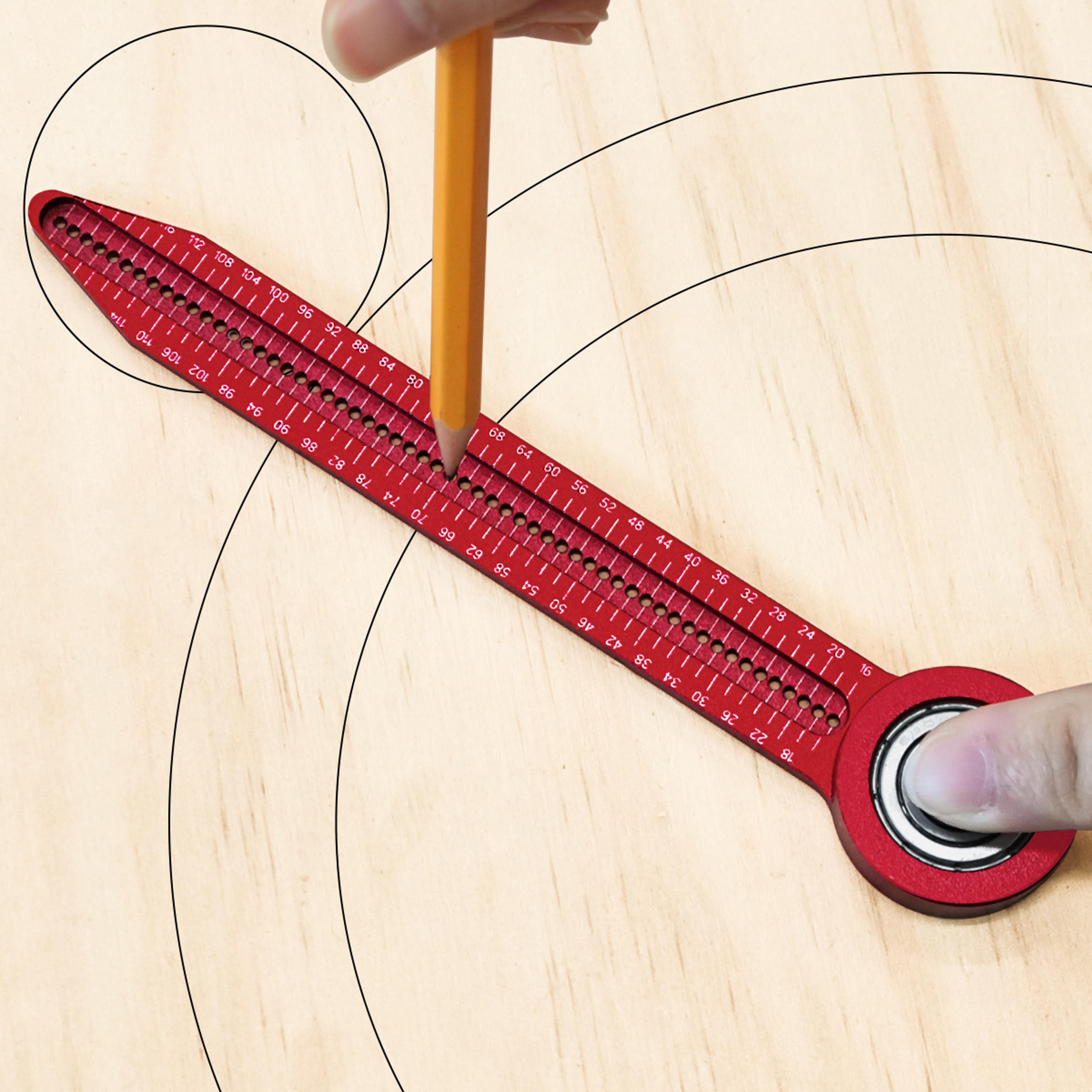 precision drawing measurement tool,fixed point marker & adjustable circular ruler for woodworking,drafting, diy projects