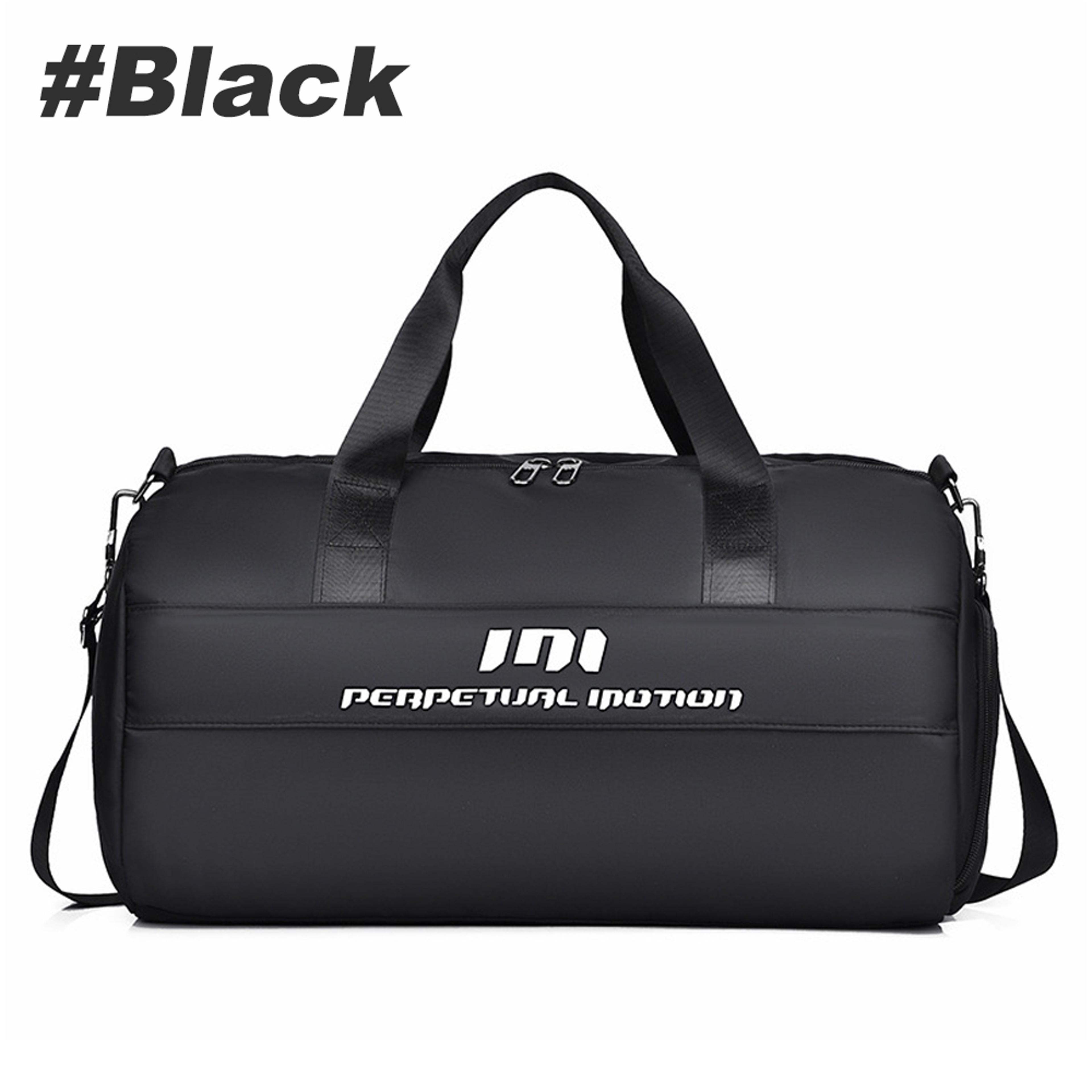 gym duffle bag with shoe compartment and wet pocket travel sport tote for men and women