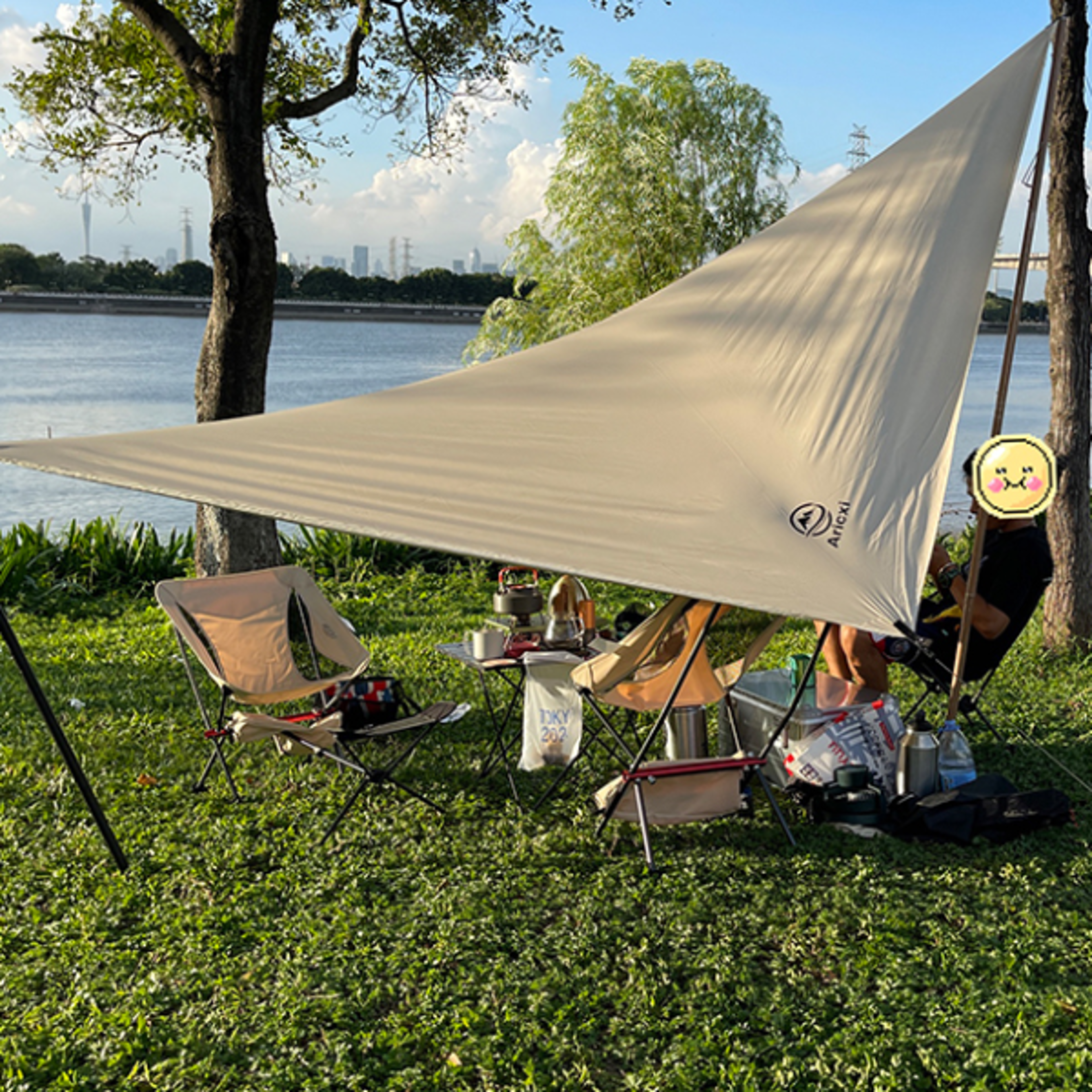 ultralight waterproof camping tarp shelter uv sunshade rain fly canopy
