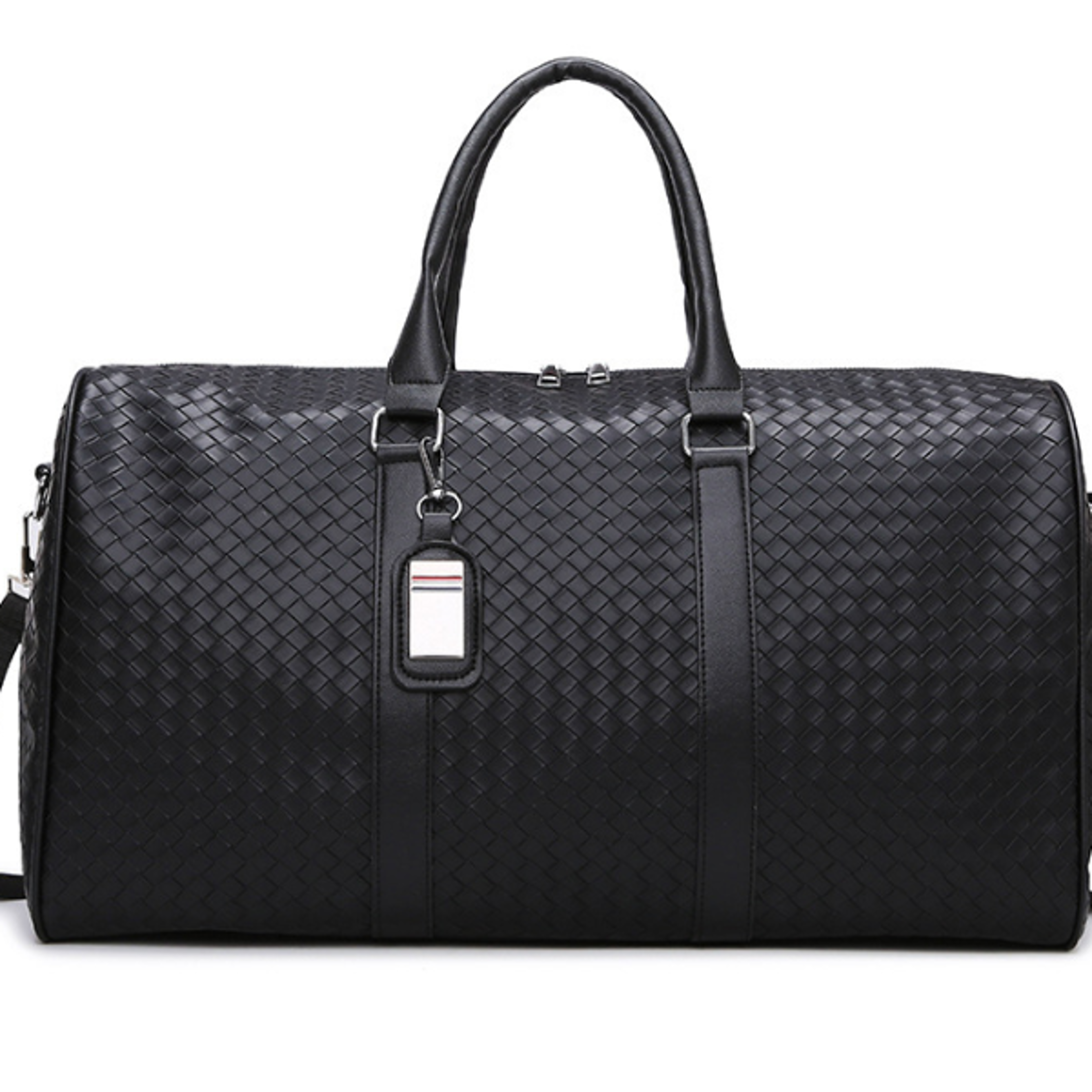 large capacity pu leather travel bag convertible shoulder duffel