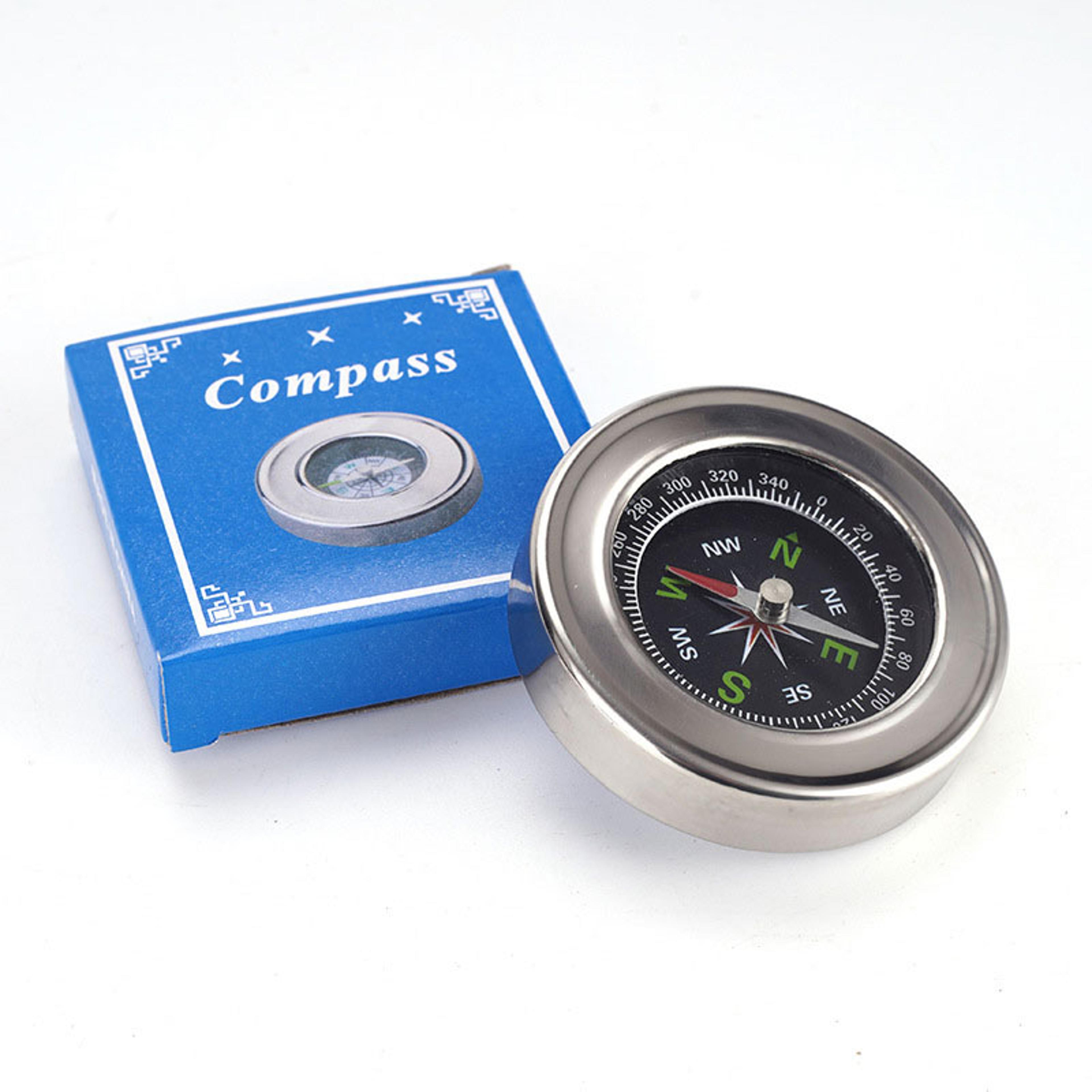 Stainless Steel Outdoor Compass Navigation Tool Dual Language Survival Compass 2