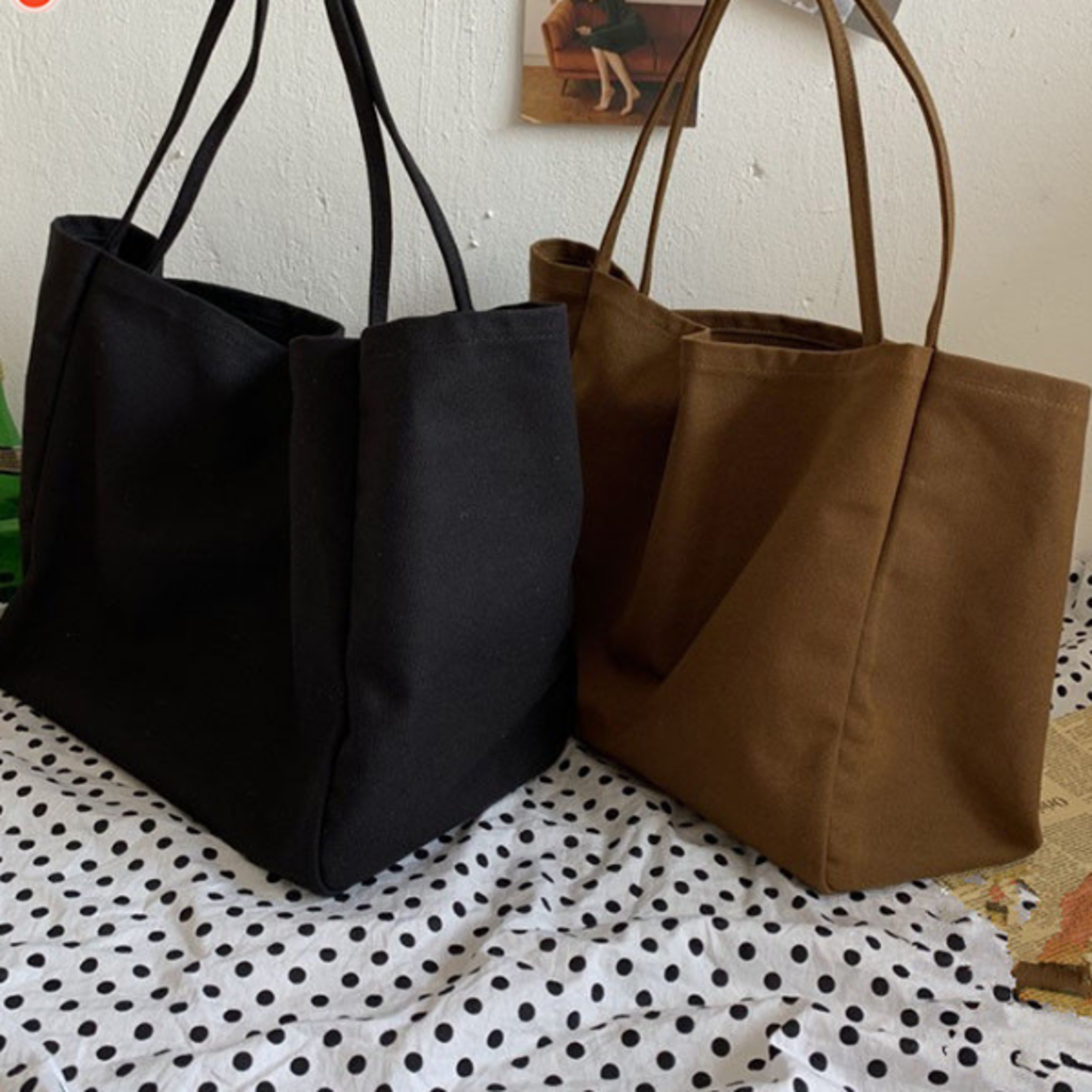 large capacity canvas tote bag casual shoulder bag reusable everyday handbag