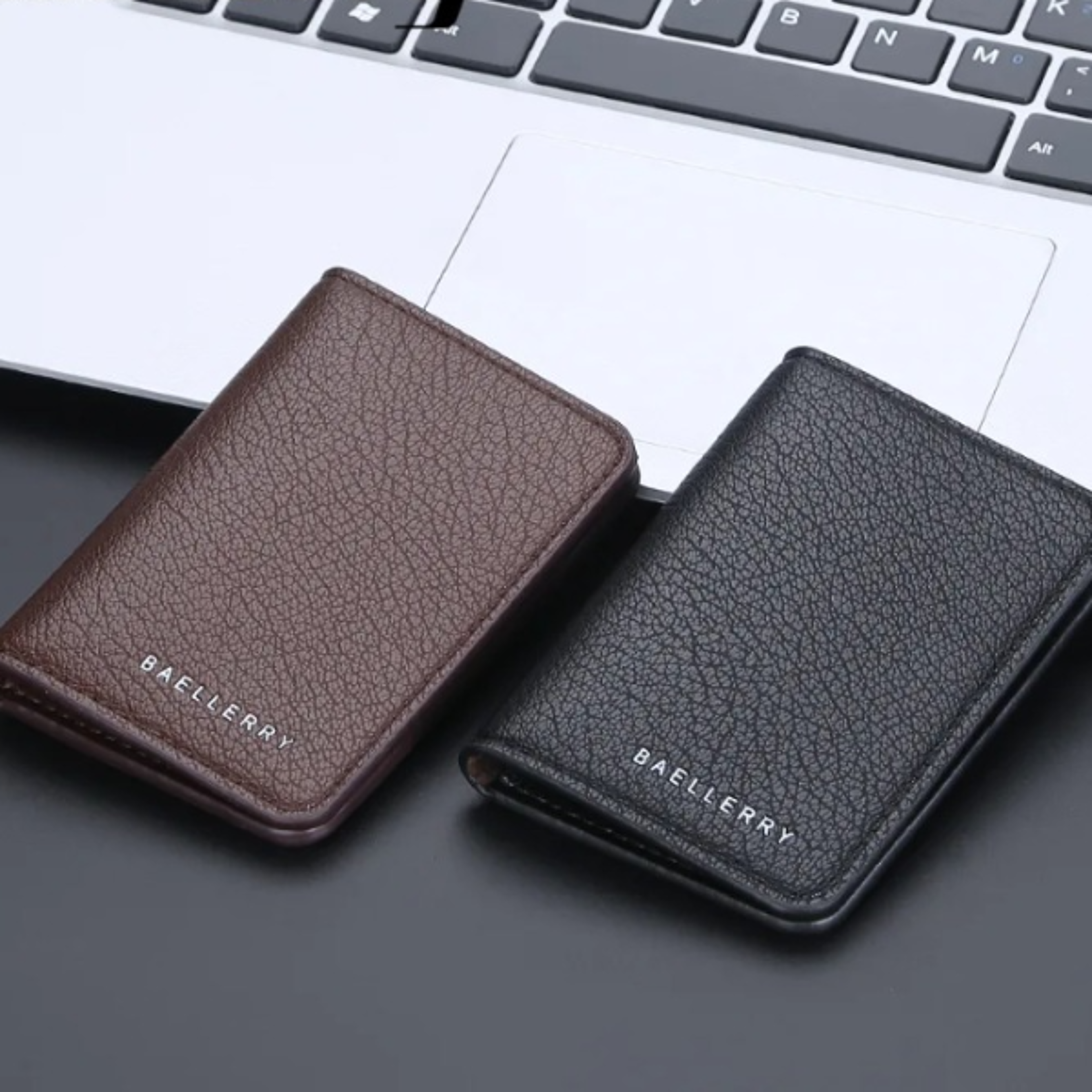 baellerry slim pu leather wallet compact credit card holder for men