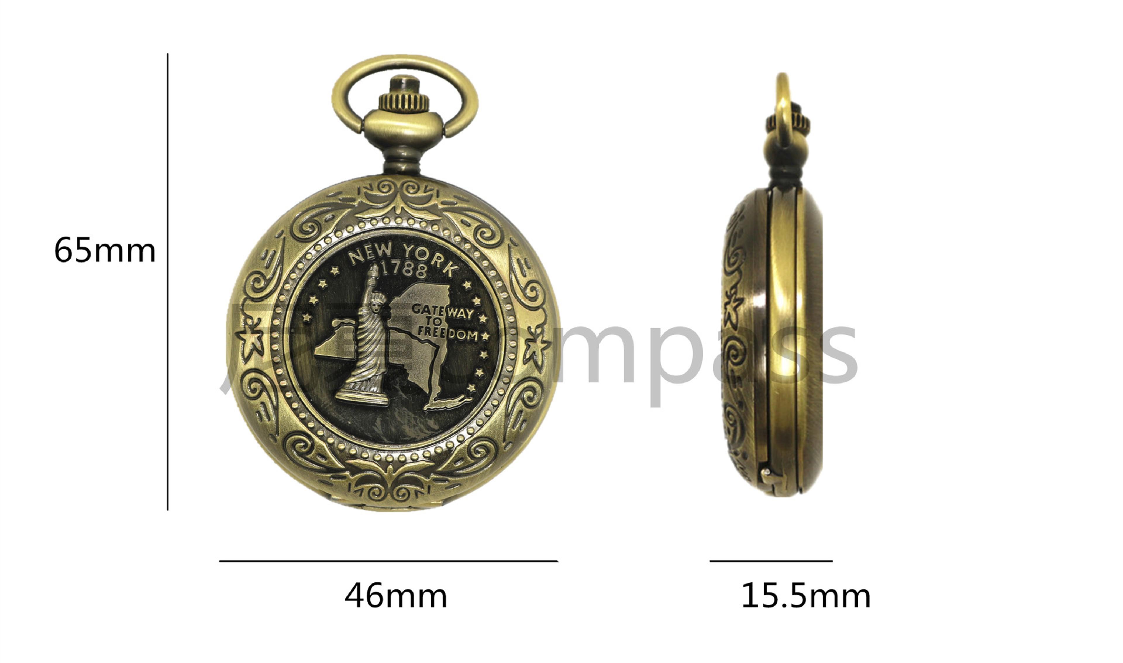 Vintage Pocket Watch Compass Antique Flip Compass For Hiking Travel Gift 2