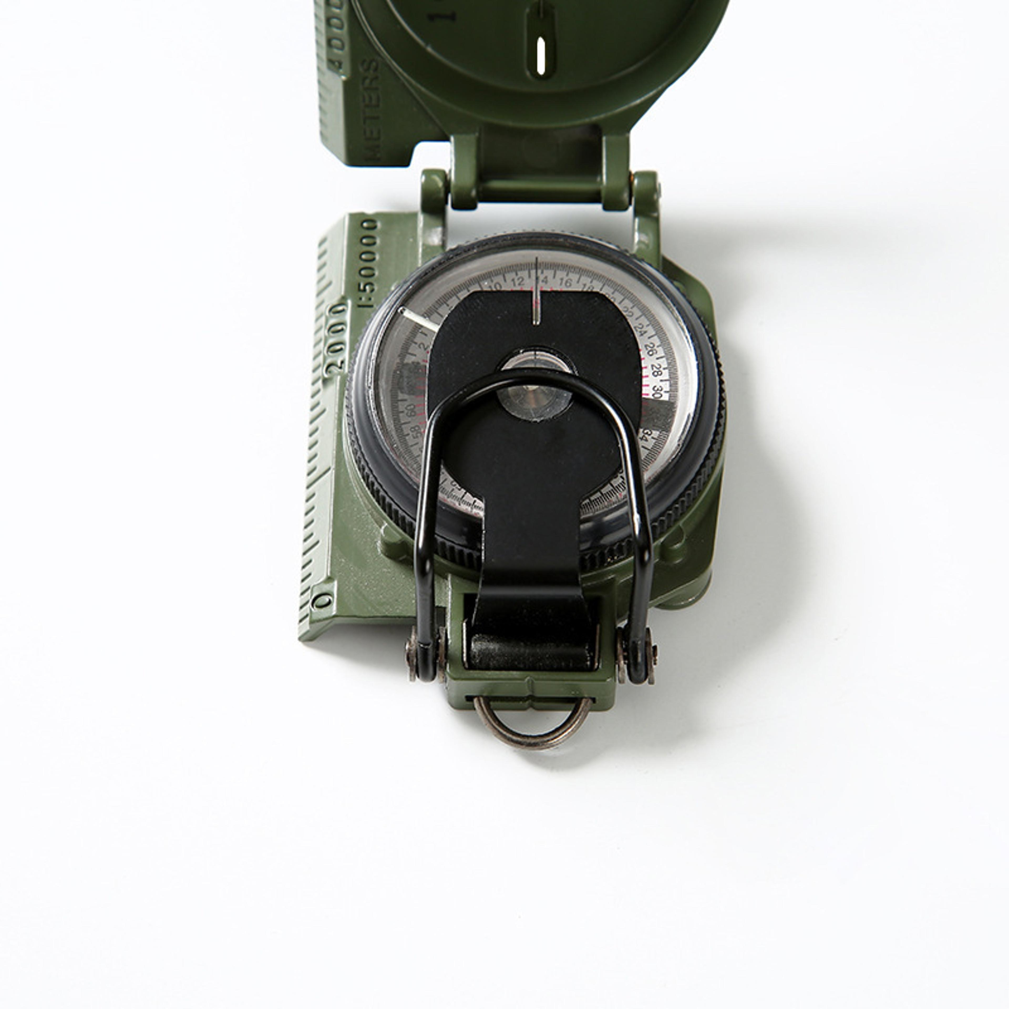 Military Lensatic Compass Waterproof Phosphorescent Hiking Navigation Tool With Pouch 3