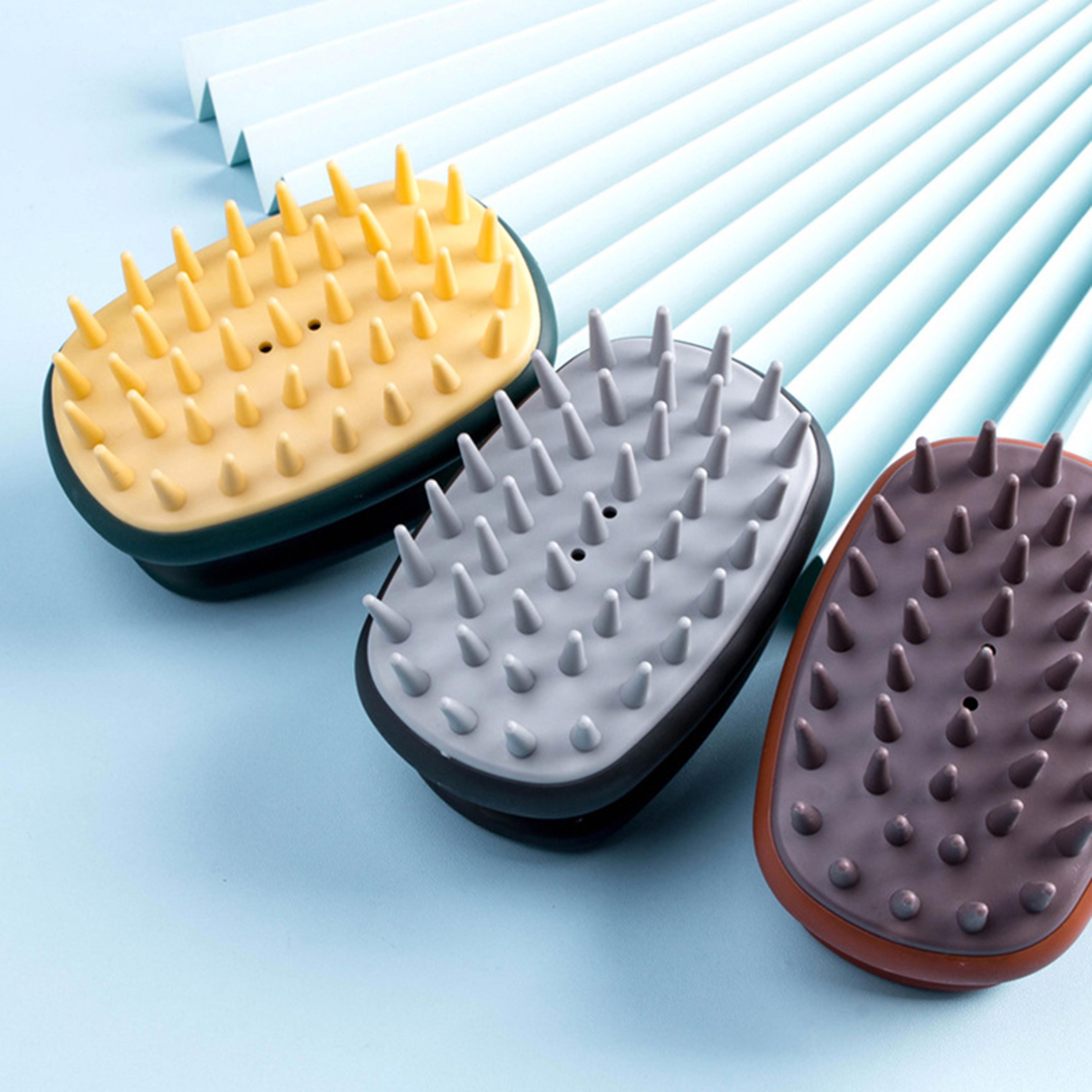 silicone scalp massager brush deep clean shampoo brush for hair and relaxation