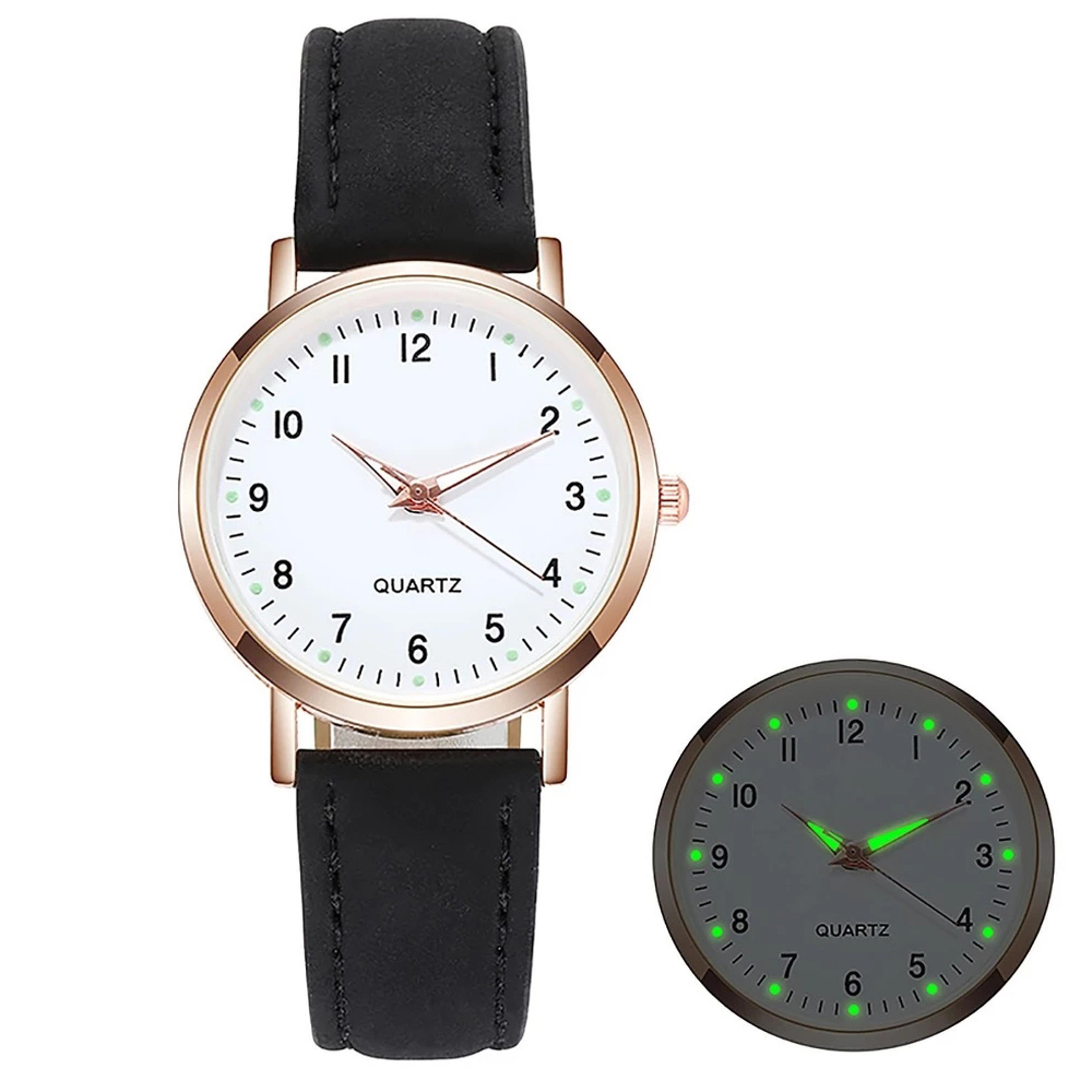 vintage diamond studded womens luxury watch with luminous dial quartz bracelet